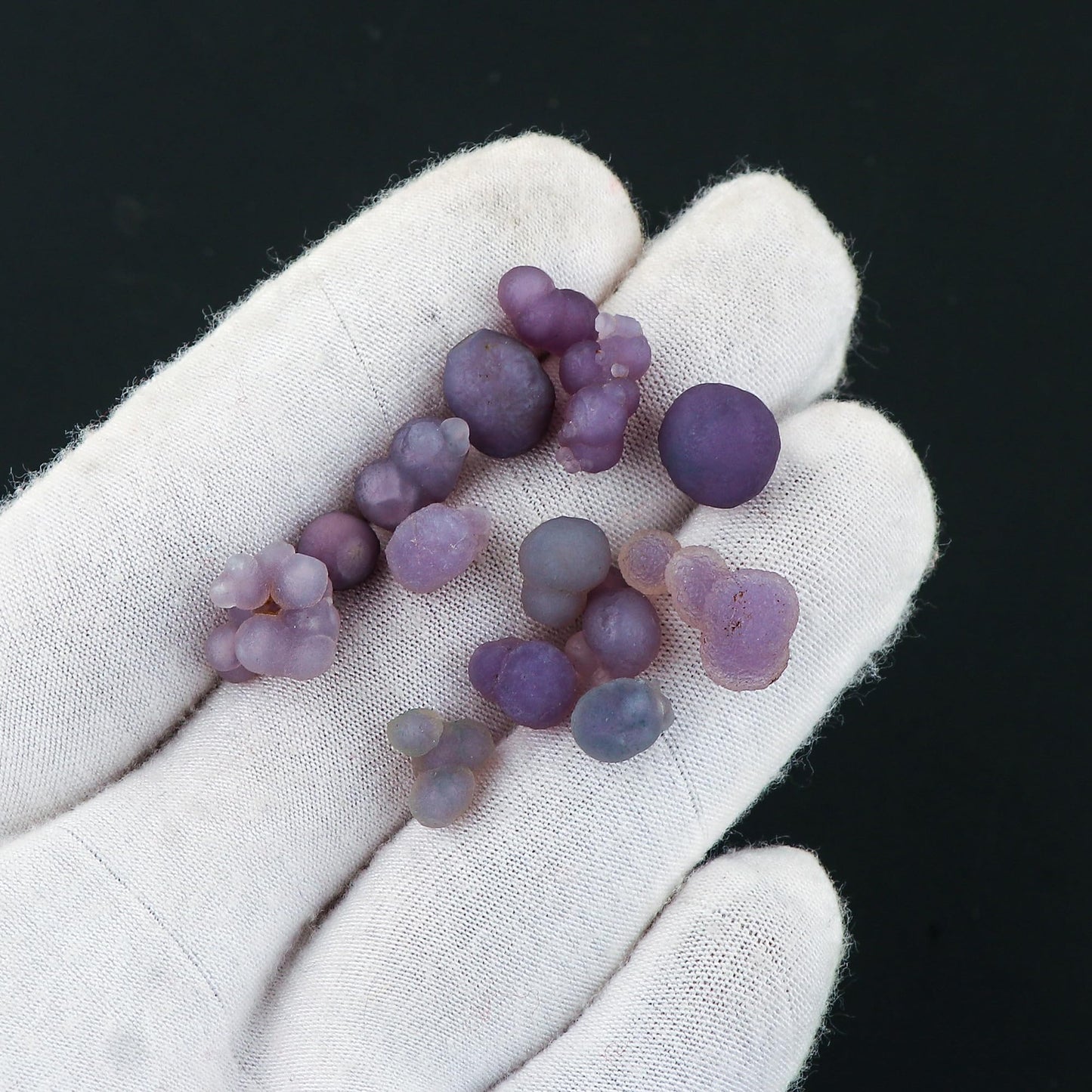 CRYSTALIS 20pcs, 50 carats, Natural Grape Agate Rare Loose Gemstone Wholesale Bulk Cabochons Jewelry Making Supply, Chakra Healing Stones, DIY, Gem Collection, Mosaics and Inlaid Artwork, 3-6mm