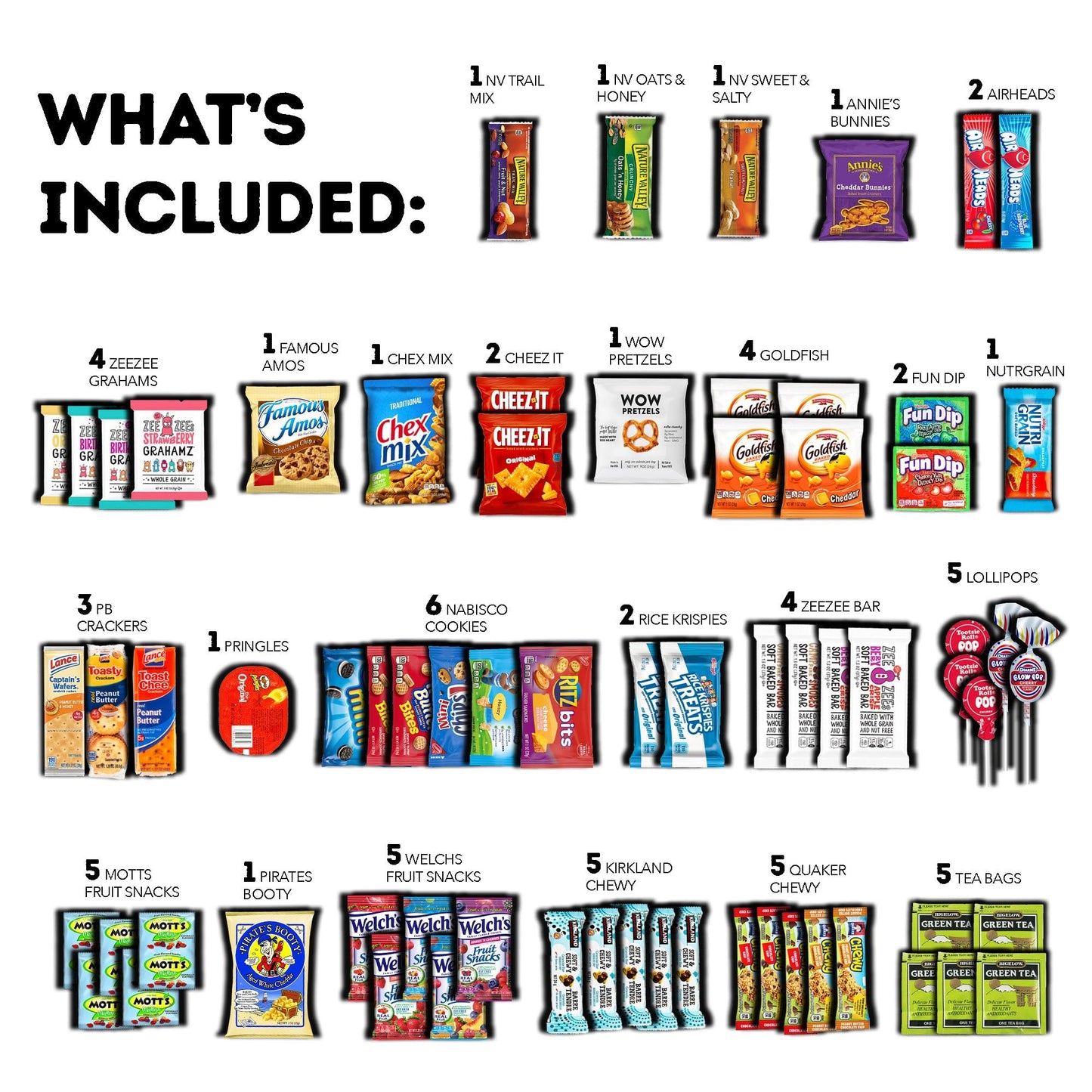 CRAVEBOX Snack Box (110 Count) Easter Variety Pack Care Package Gift Basket Adult Kid Guy Girl Women Men Birthday College Student Office College Back to School