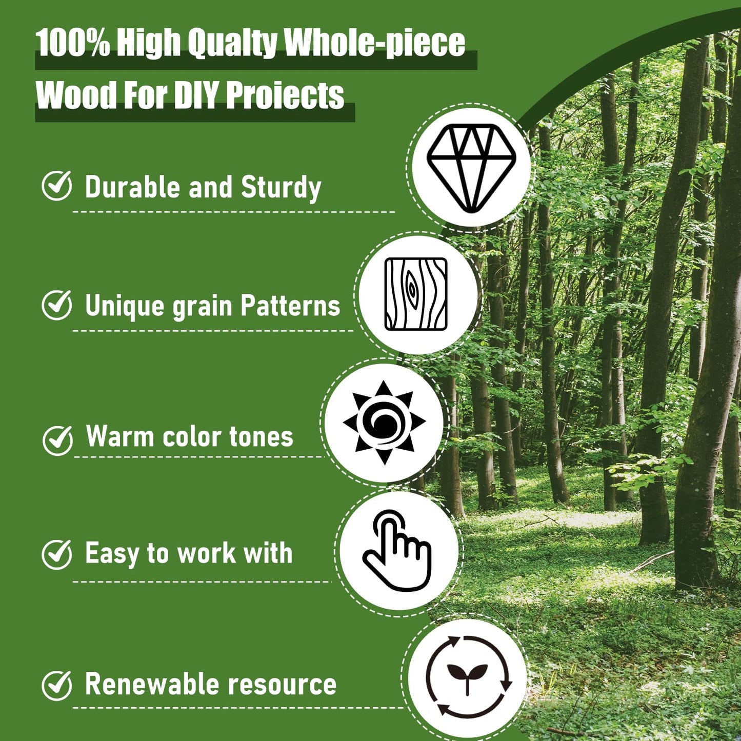 SHENLIU 60 PCS Unfinished Square Wood Coasters, 4 Inch Blank Wooden Craft Coasters with 240 Non-Slip Foam Pad Stickers for DIY Stained Painting Wood Engraving Home Decoration