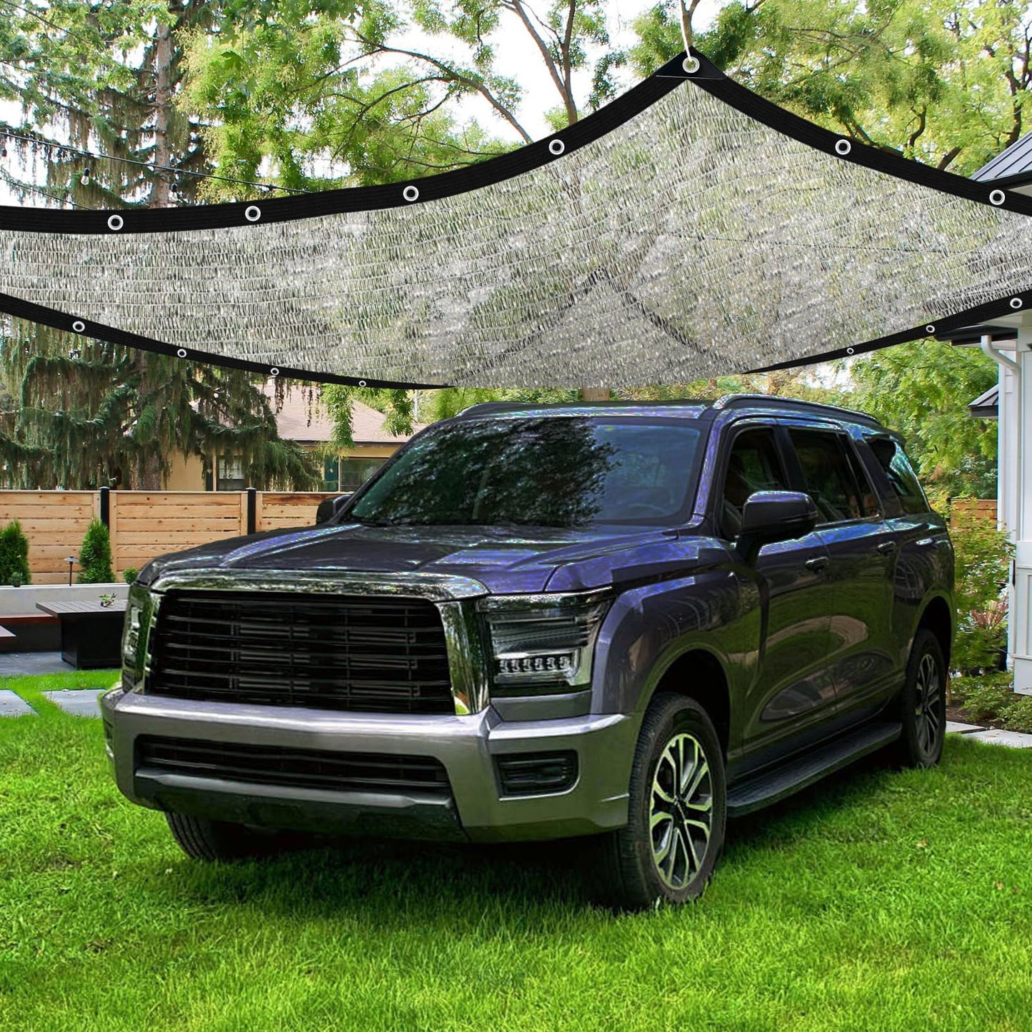 BXAEYIPOR Shade Cloth-80% Aluminum Sunblock Neting,Durable Mesh Tarp with Grommets,Shade Cloth for Garden,Car, Outdoor Pergola,Greenhouse,Chicken Coop and Dog Kennel(Silver)
