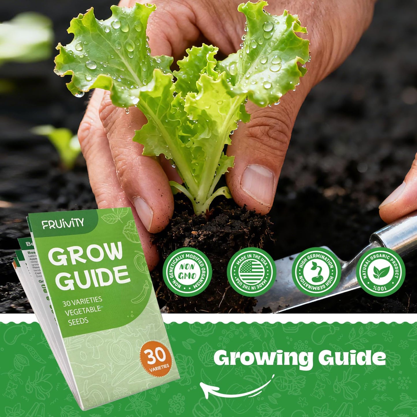 Fruivity 30 Heirloom Seeds Variety Pack - 18500+ Seeds for Planting Vegetables, Home Garden Seeds for Hydroponic, Indoor and Outdoor, Unique Gift for Mother, Women, Mom, Friend, Her