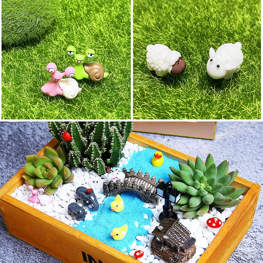 VonSom 150 Pieces Mini Fairy Garden Decor Accessories Micro Landscape Ornaments Kit Miniature Fairy Garden Animals DIY Supplies for Succulent Decoration