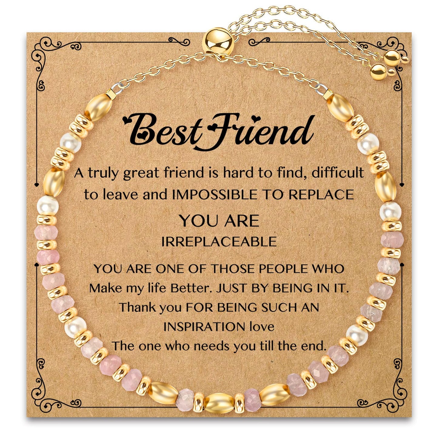 AGOT Bracelet Gifts for Women: Healing Natural Crystal Bracelets with Positive Affirmations - Get Well Soon Gift for Mom Aunt Daughter Best Friends Sister Birthday Christmas Valentine's Day Graduation Jewelry