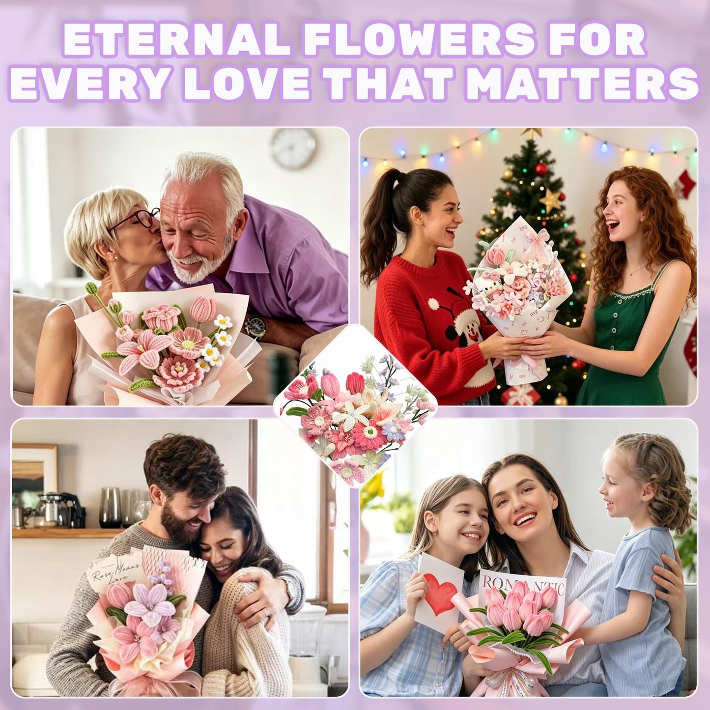 1200PCS Pipe Cleaners Craft, Pipe Cleaner Flower Kit with Instruction, 14 Colors Chenille Stems Flower Making Kit with Stamen, Tape, Floral Wrapping Paper and Ribbon for Arts DIY Craft Supplies ﻿