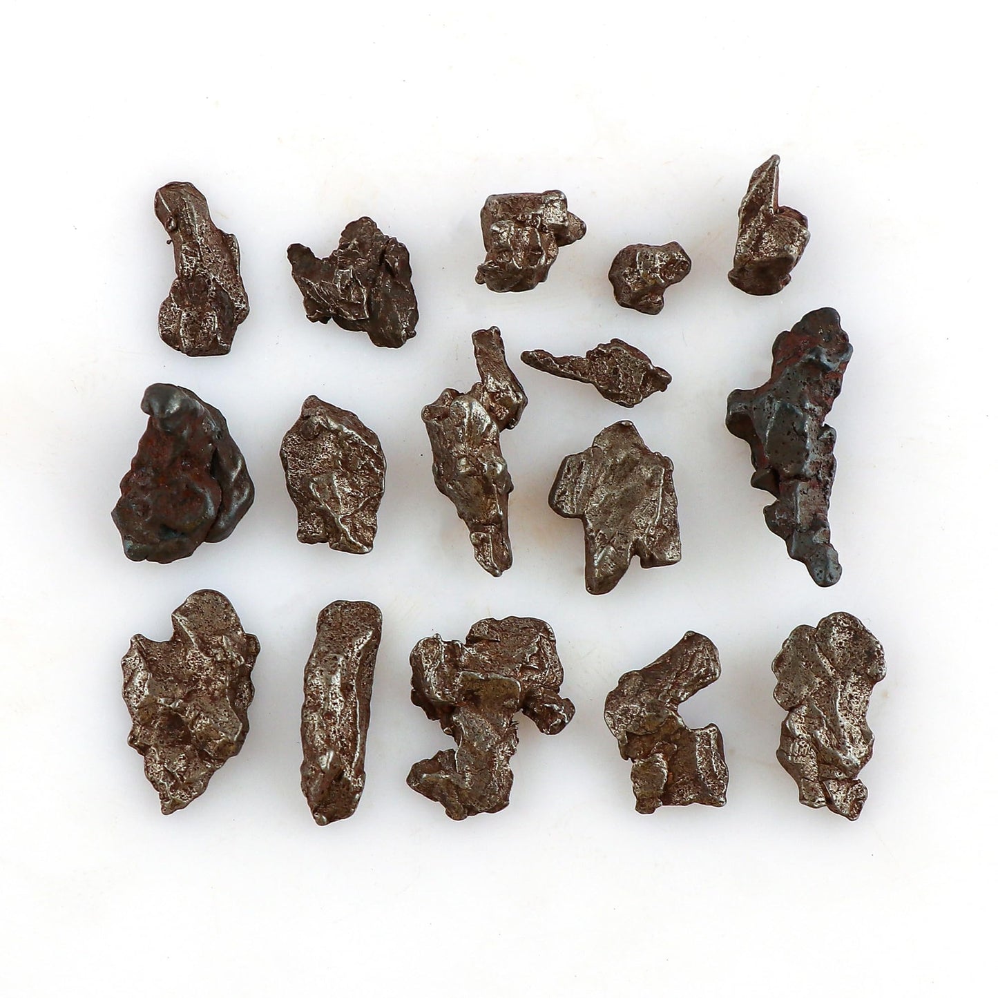 CRYSTALINES 5pcs, Genuine Raw Iron Meteorite Stones, Minerals Collection, Rare Specimen Rough Gemstones, Loose Wholesale Stones, DIY Jewelry Making, Astronomy Gifts for Space Fans