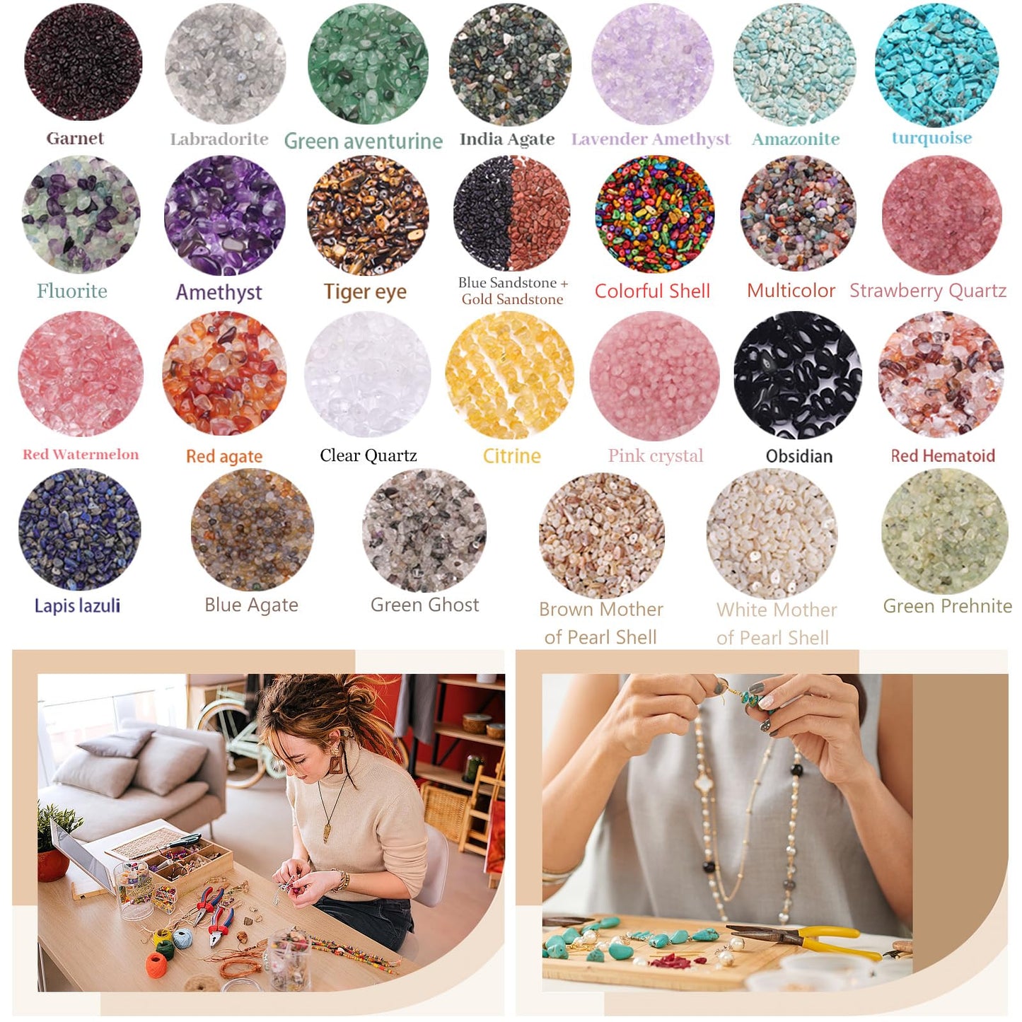 400pcs Natural Chip Stone Beads for Jewelry Making Lapis Lazuli 5-8mm Irregular Gemstones Healing Crystal Loose Rocks Bead Hole Drilled for Ring Earrings Necklace Bracelet Making DIY Art Crafts