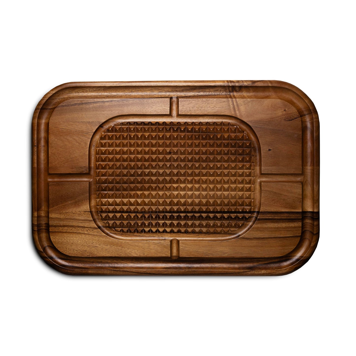 Ironwood Gourmet Gansevoort Large Carving Board, 16" x 24" Acacia Reversible Wood Cutting Board with Juice Groove and Grip Pad