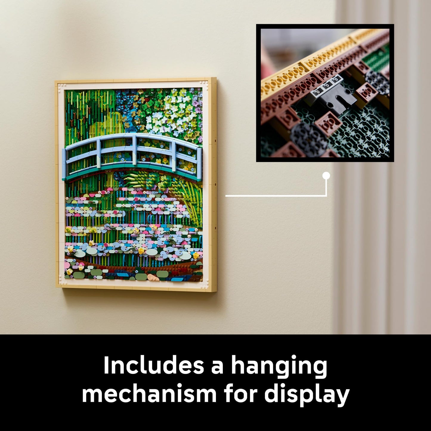 LEGO Art Claude Monet – Bridge Over a Pond of Water Lilies - Building Sets for Adults, Ages 18+ - Wall Decor for Living Room or Home Office - Gift for Women & Men - 31220
