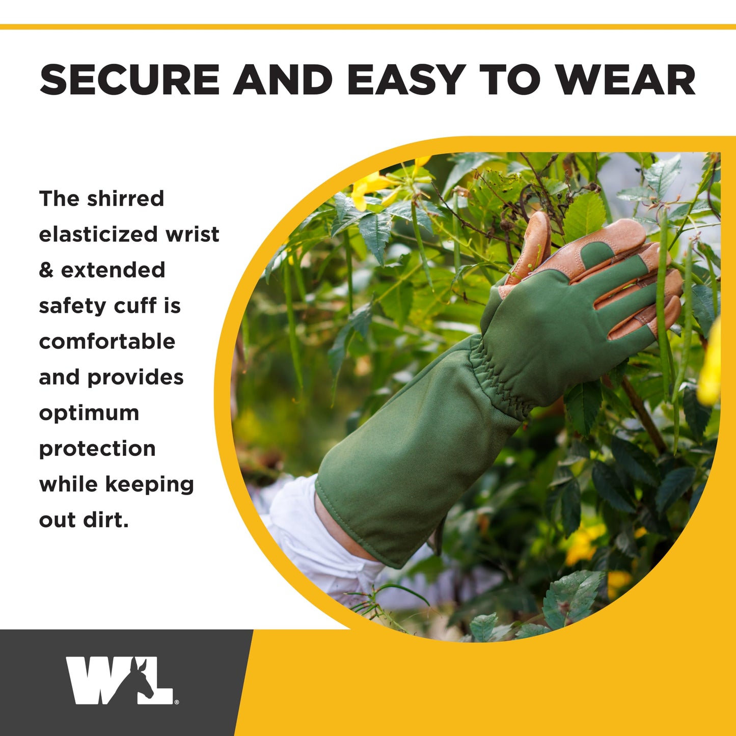 Wells Lamont Rosetender Gardening Gloves for Women – Thorn Proof Garden Gloves, Grain Leather Long Gloves for Pruning & Yard Work, 4129-300, Large