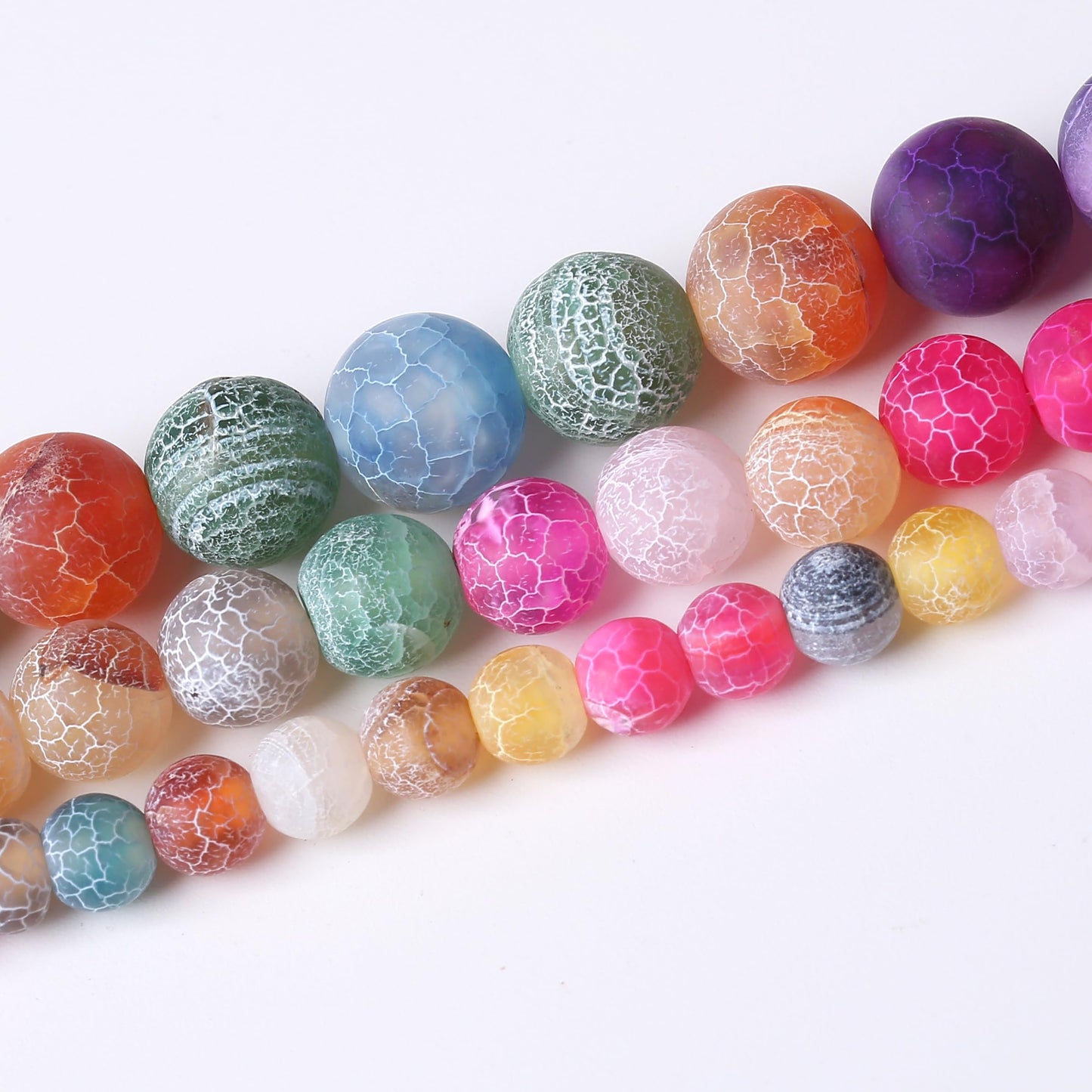 Purple Weathered Agate Stone Beads Gemstone Round Crystal Energy Jade Stone Beads for Jewelry Making DIY Bracelet Necklace 1 Strand 15.5inch 35PCS 10MM