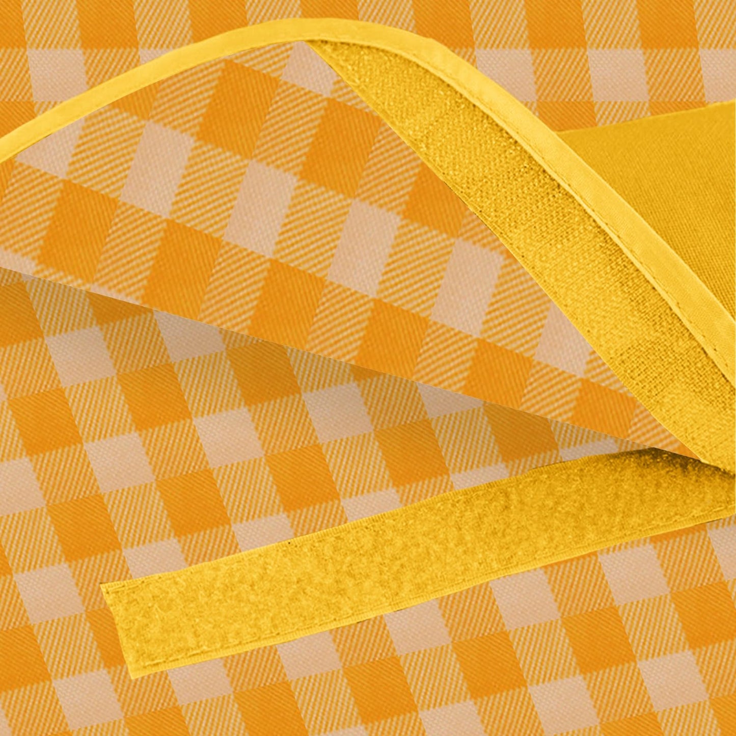 Lacabin Picnic Blanket 77 x 79 Inches Waterproof Oxford Fabric Picnic Blanket Portable and Foldable Outdoor Mat for Camping, Beach, and Family Picnics Yellow&White