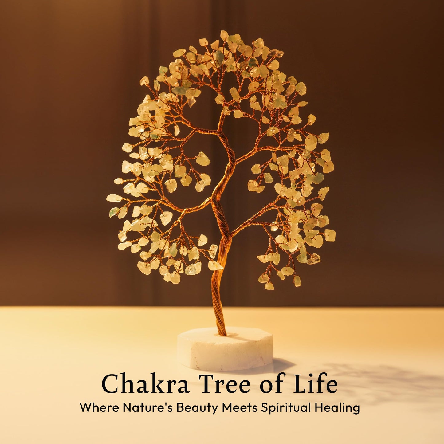 Green Jade Crystal Tree for Positive Energy - Chakra Tree of Life, Thoughtful Gift for Women - Clever Birthday Idea