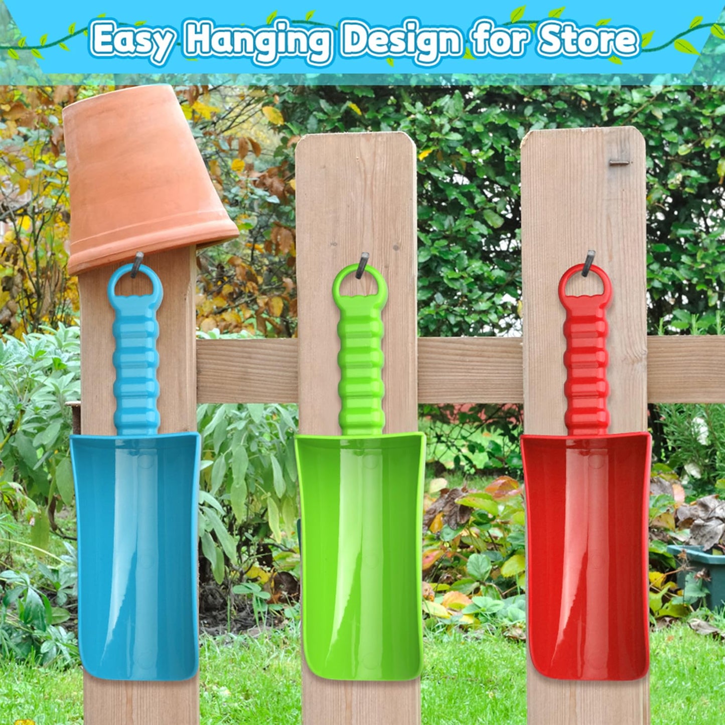 Jumbo 9" Beach Sand Shovels Toys for Kids Adults, Large Sand Beach Spade Scoop Garden Tools for Sandbox Kit Indoor Outdoor Digging Gardening, Beach Accessories Essential Gift for Travel 4 Pack