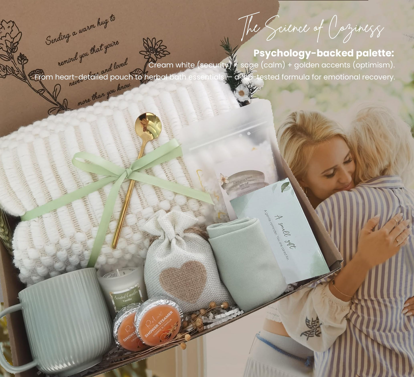 Get Well Soon Gift Basket- Relaxation, Birthday,Mothers Day /Self Care Package, After Surgery recovery, Sympathy Gift for Loss of Loved One, Thinking of You Gift Set, Grief/Miscarriage Gift for Women