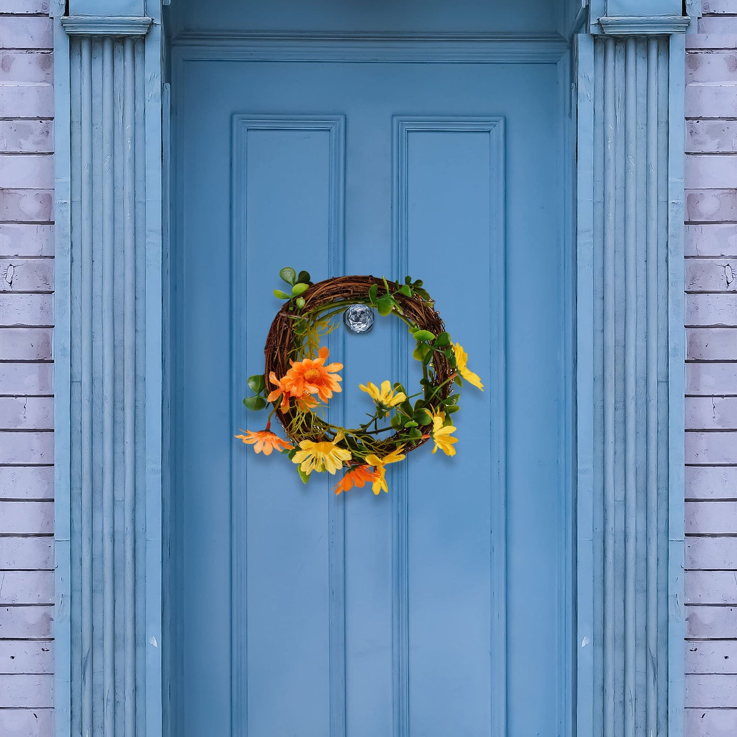 Grapevine Wreath Set, Marrywindix 4 Pieces Natural Vine Branch Wreath Christmas DIY Rattan Wreath Garland for Christmas Holiday Craft Wedding Decor (10 in.)