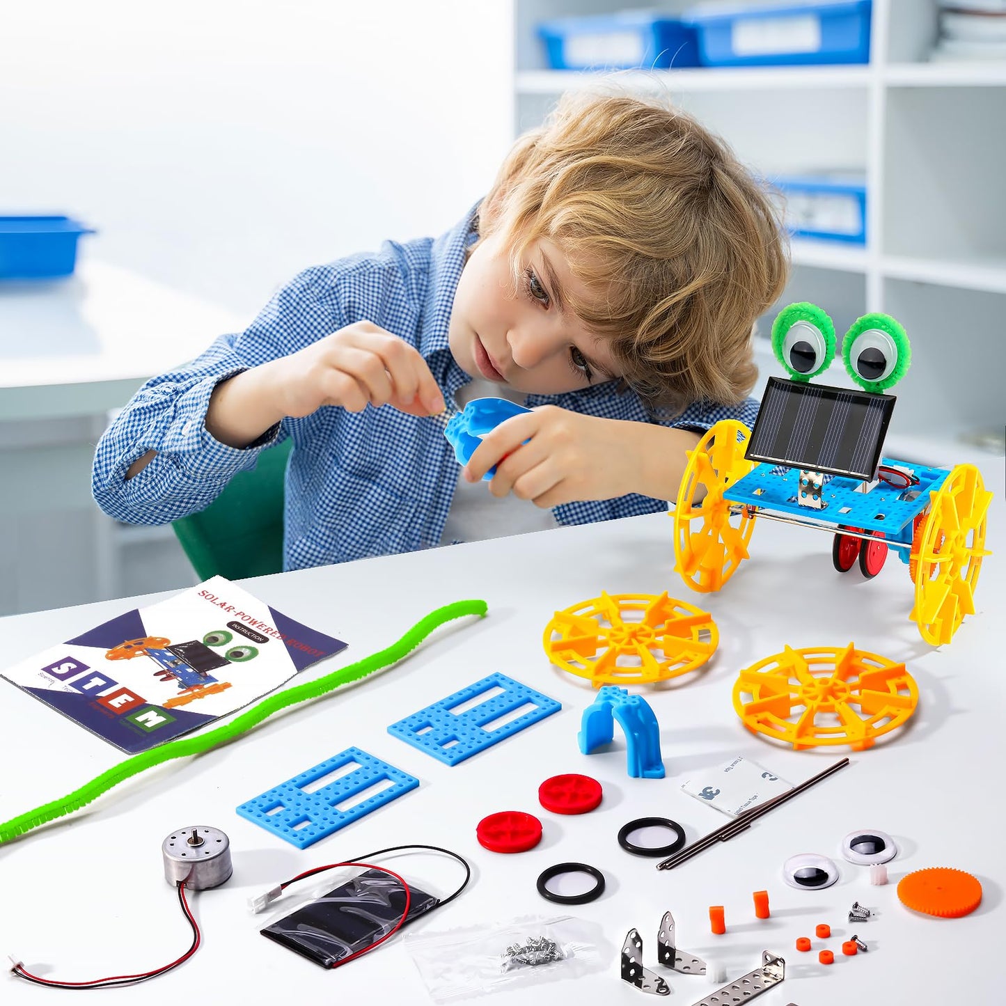 STEM Kits for Kids Crafts Ages 8-10, Solar Robot Kit STEM Building Toys for Ages 8-13, Engineering Science Experiments for Kids Age 8-12 Robotics, Arts and Crafts for Boys Girls Gifts 8 9 10 12-14
