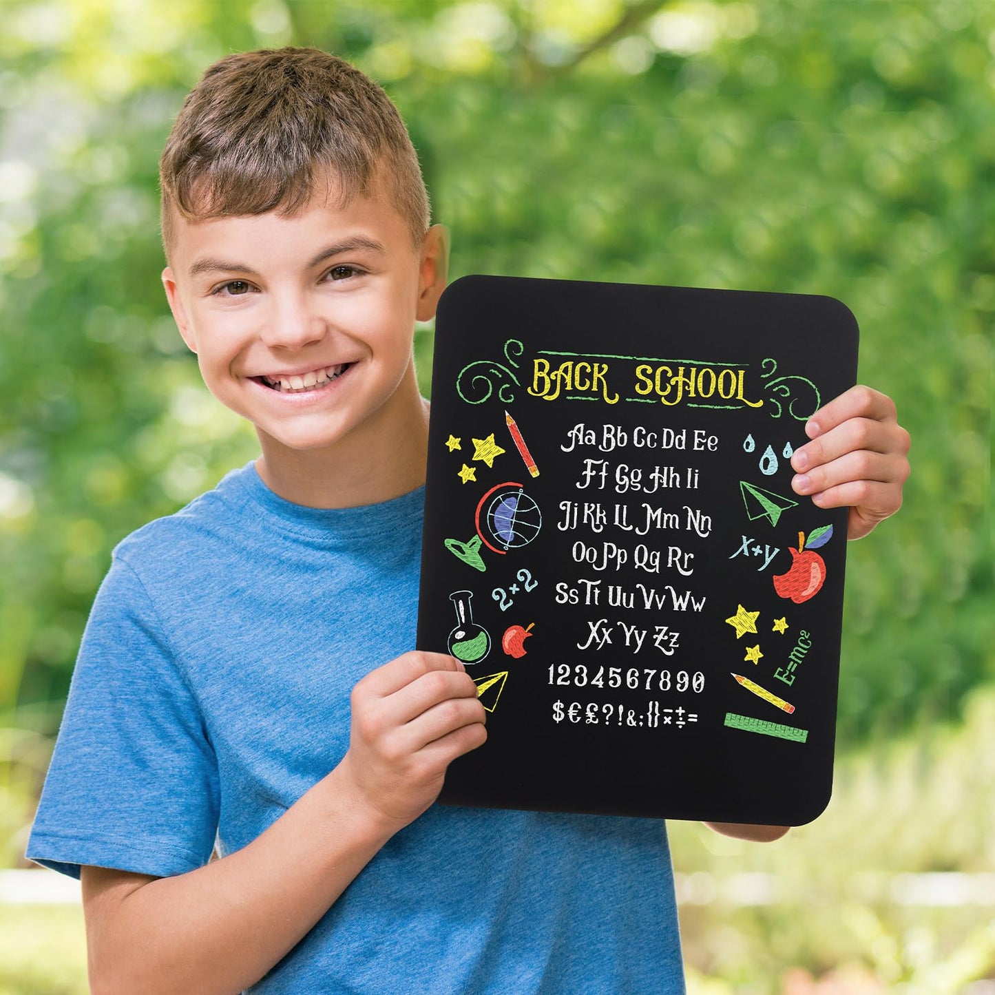 Humyoun 12 Pcs Chalk Board for Kids Bulk 9.5" x 12" Double-Sided Wooden Frameless Chalkboard Sign Blackboard for Kids Student School Classroom Home Office Restaurant Birthday Party Favors