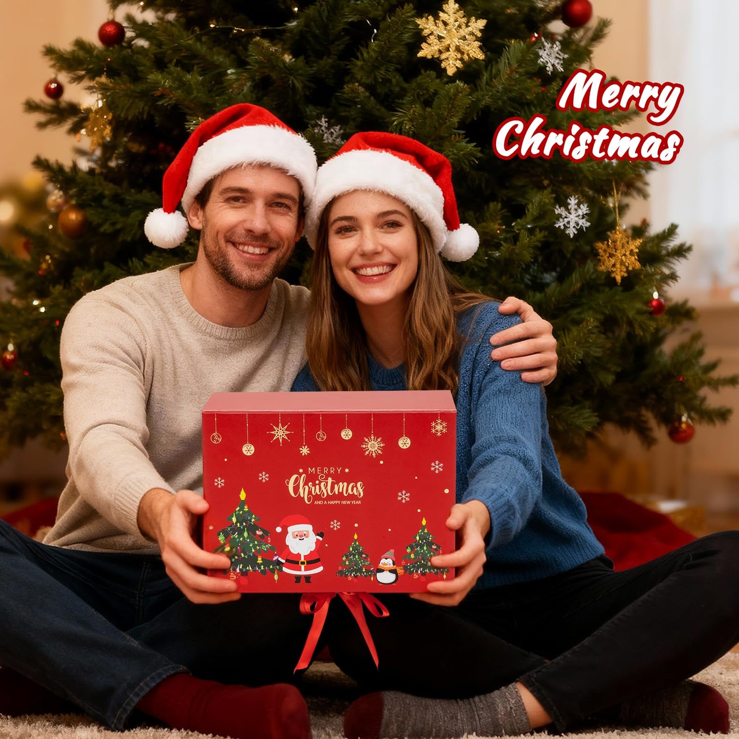 CabyGift Christmas Gifts for Women 2025 Unique Christmas Gift Basket with Soft Snowflake Gloves, Ceramic Tumbler & Cozy Candle Set - Xmas Presents Holiday Gift Box for Mom, Wife, Teacher, Best Friend