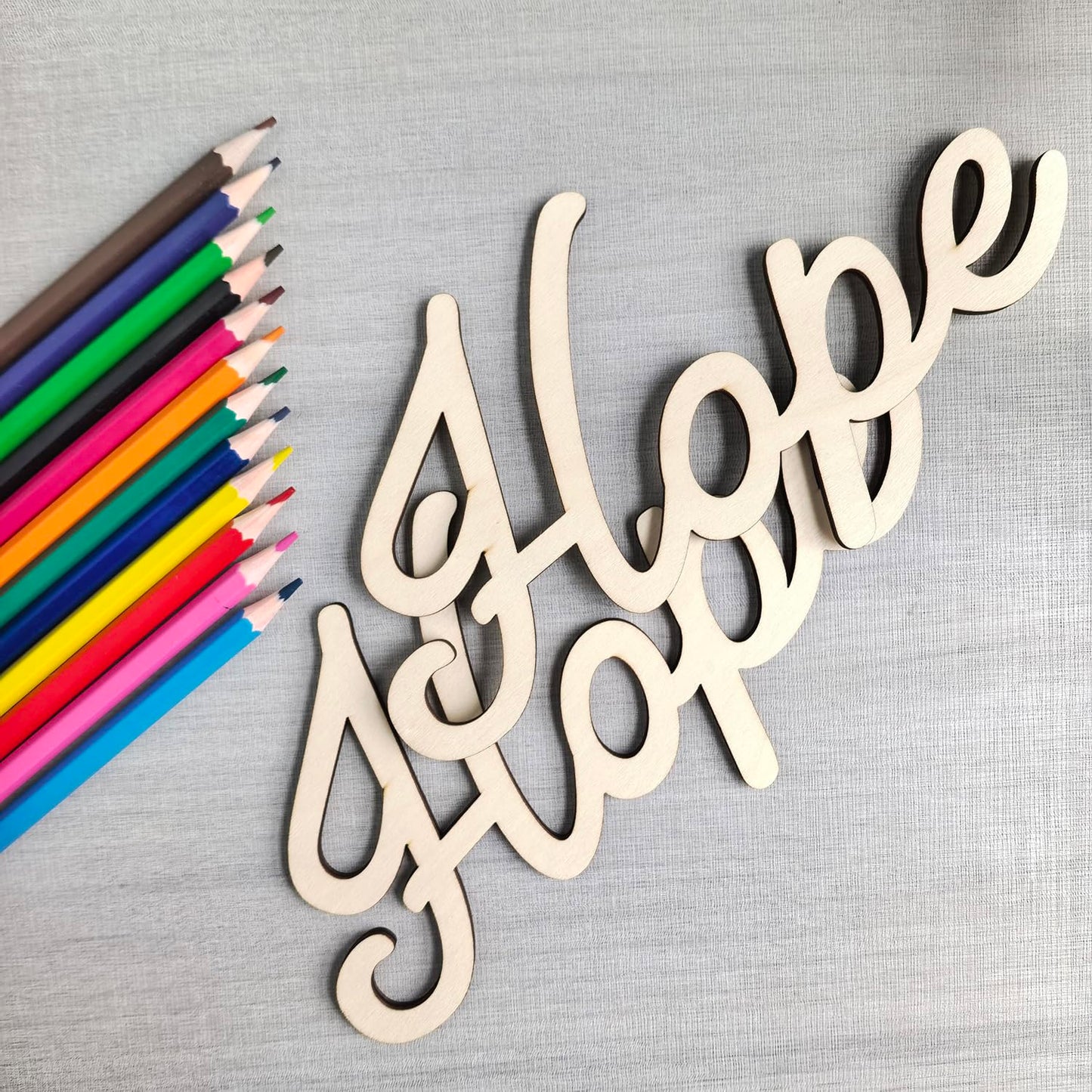 6 Pack 8 Inch Wood Hope Letters Cutouts Wood Hope Signs Wooden Hope Hanging Ornaments DIY Hope Wall Decor for Home Party Decoration