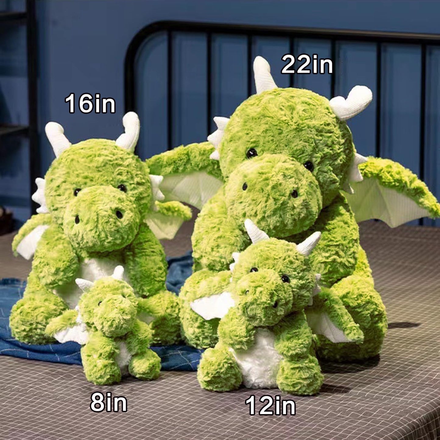 SUSULF Little Flying Dragon - Cute Stuffed Animal Plush Toy - Adorable Soft Dragons Toy Plushies and Gifts - Perfect Present for Kids (Green,22.04in/56cm)