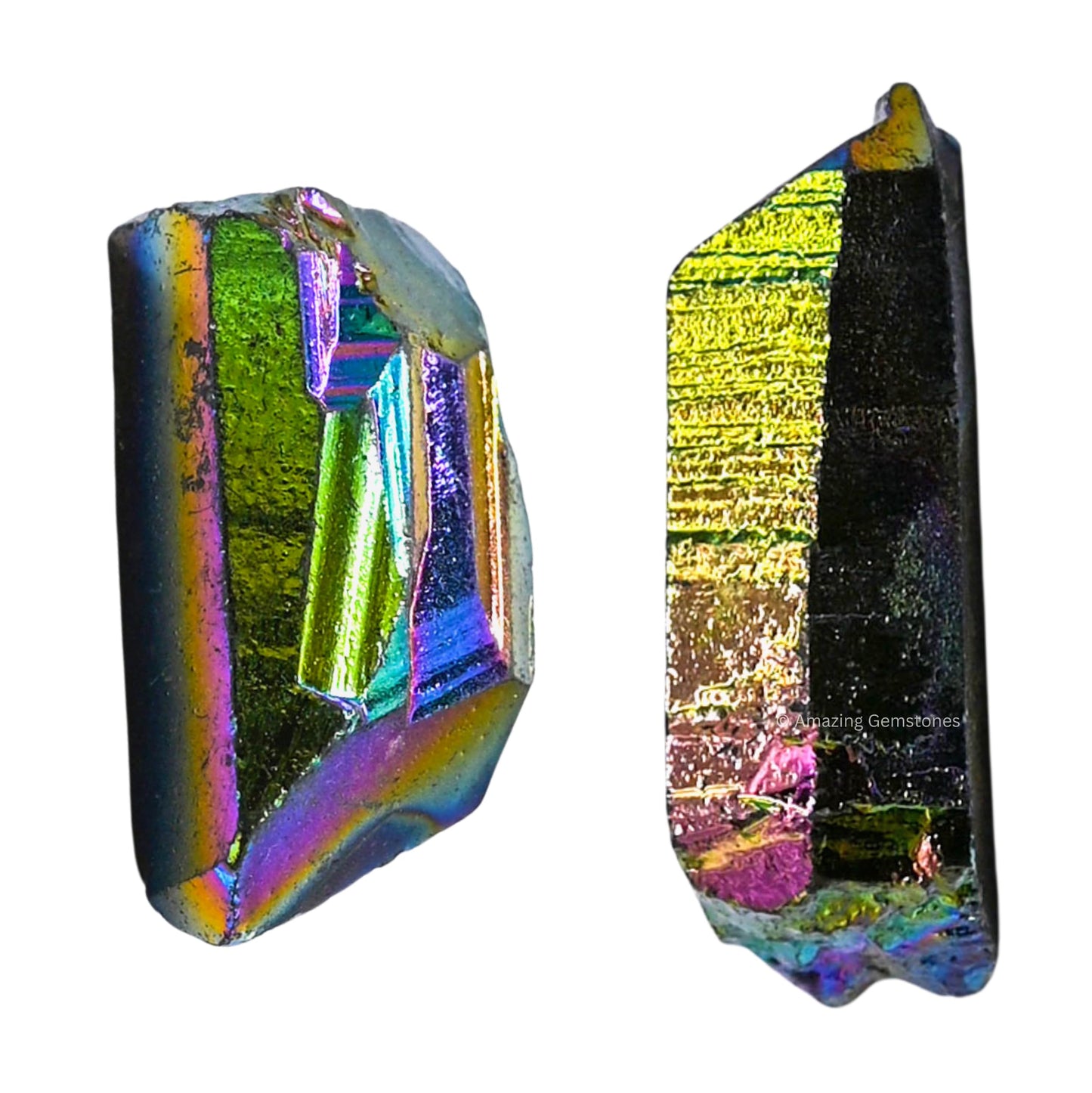 Amazing Gemstone Titanium Aura Quartz Raw Crystals Point and Healing Stones, Natural Rocks for Meditation and DIY Raw Stones and Crystals (1 lb)