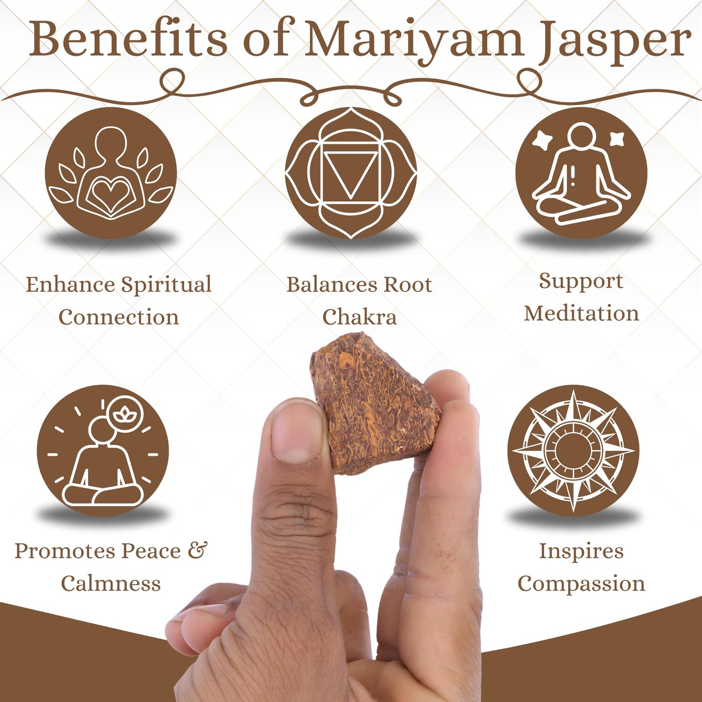 ANAYA AGATE Mariam Jasper 2 Pcs Raw Crystals Rough Gemstones w/Authenticity Card, Velvet Pouch - Large 1.25–2.0" Raw Stones for Tumbling, Cabbing, Polishing, Cutting Natural Healing Crystals for Home Decor, DIY Stones