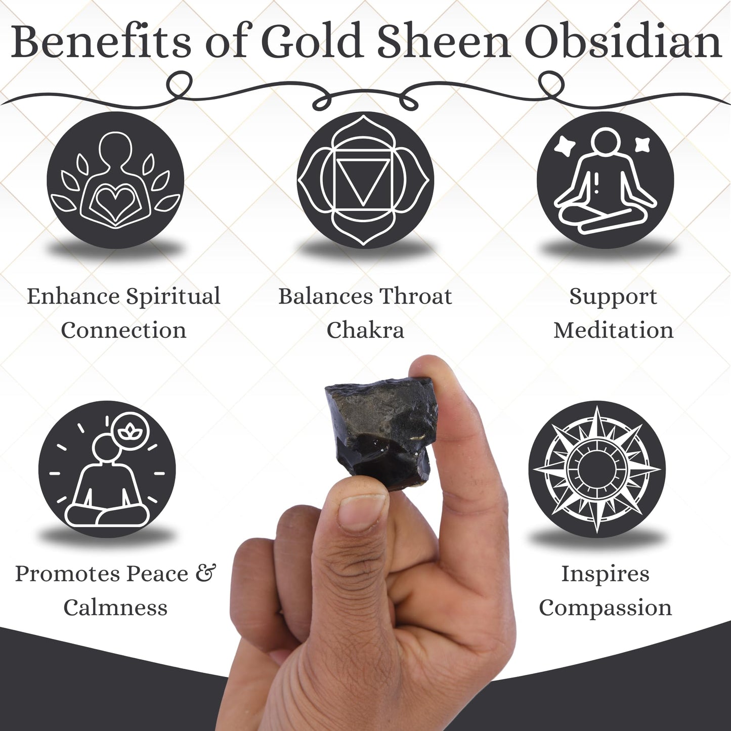 ANAYA AGATE Sheen Obsidian 2 Pcs Raw Crystals Rough Gemstones w/Authenticity Card, Velvet Pouch - Large 1.25–2.0" Raw Stones for Tumbling, Cabbing, Polishing, Cutting Natural Healing Crystals for Home Decor, DIY Stones