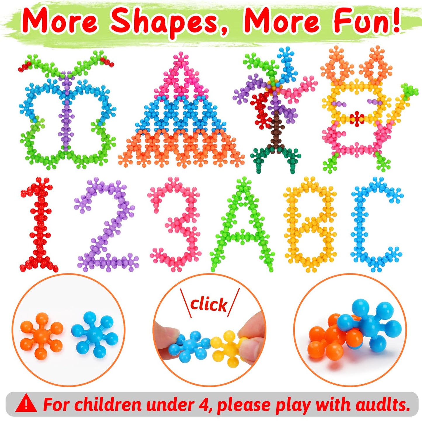 Kids Building STEM Toys for 3 4 5 6+ Year Old Boy Girl Birthday Gifts, 300PCS Educational Interlocking Discs Building Blocks for Kids Ages 3-5 4-8 5-7 Preschool Manipulatives Classroom Must Have