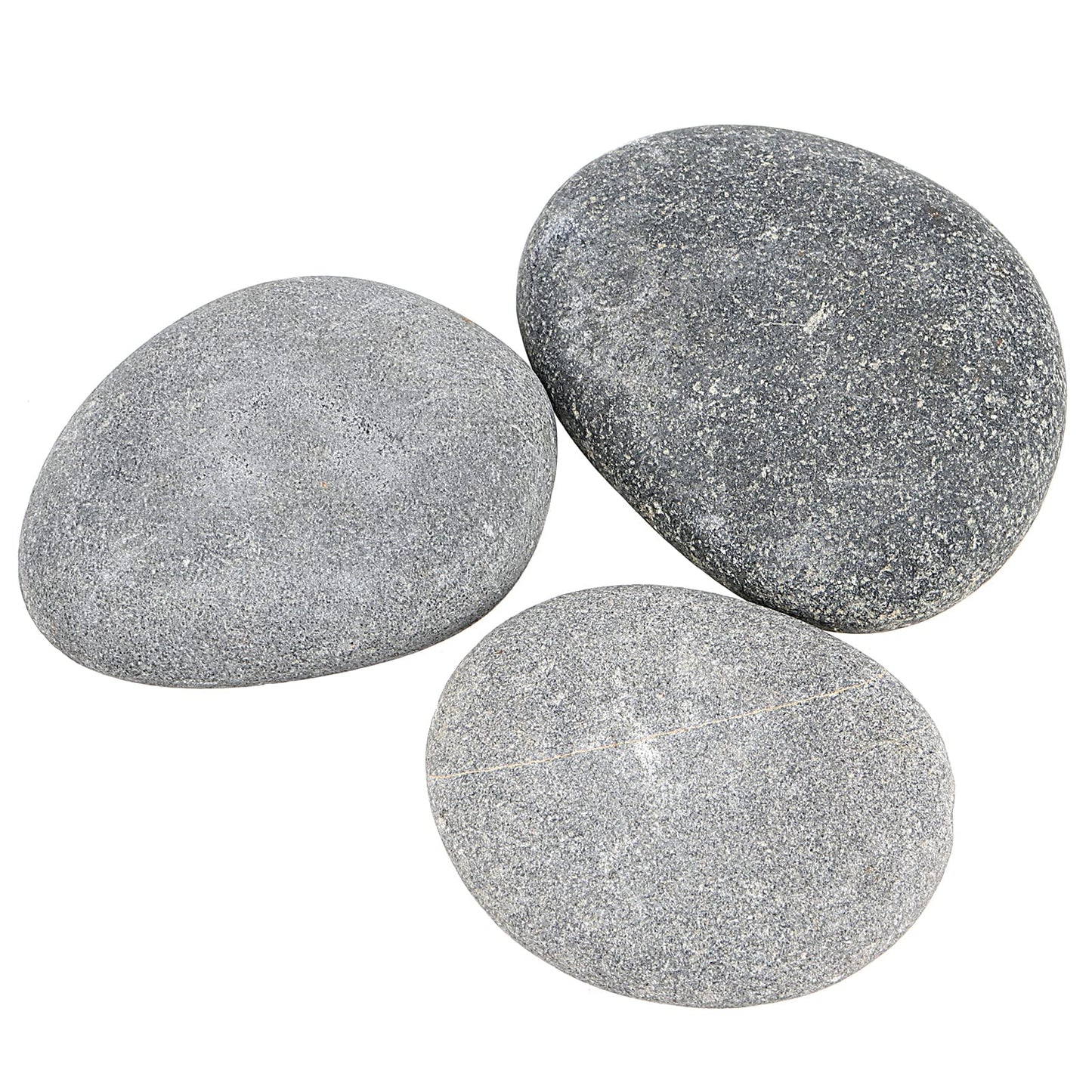 MUKLEI 60 PCS 2 Sizes River Rocks for Painting, 0.8-1.2 Inches, 2-3 Inches Flat Stones to Paint, Flat Rocks Smooth Painting Rocks Kindness Stones for DIY, Arts, Crafts, Family Time, Gray