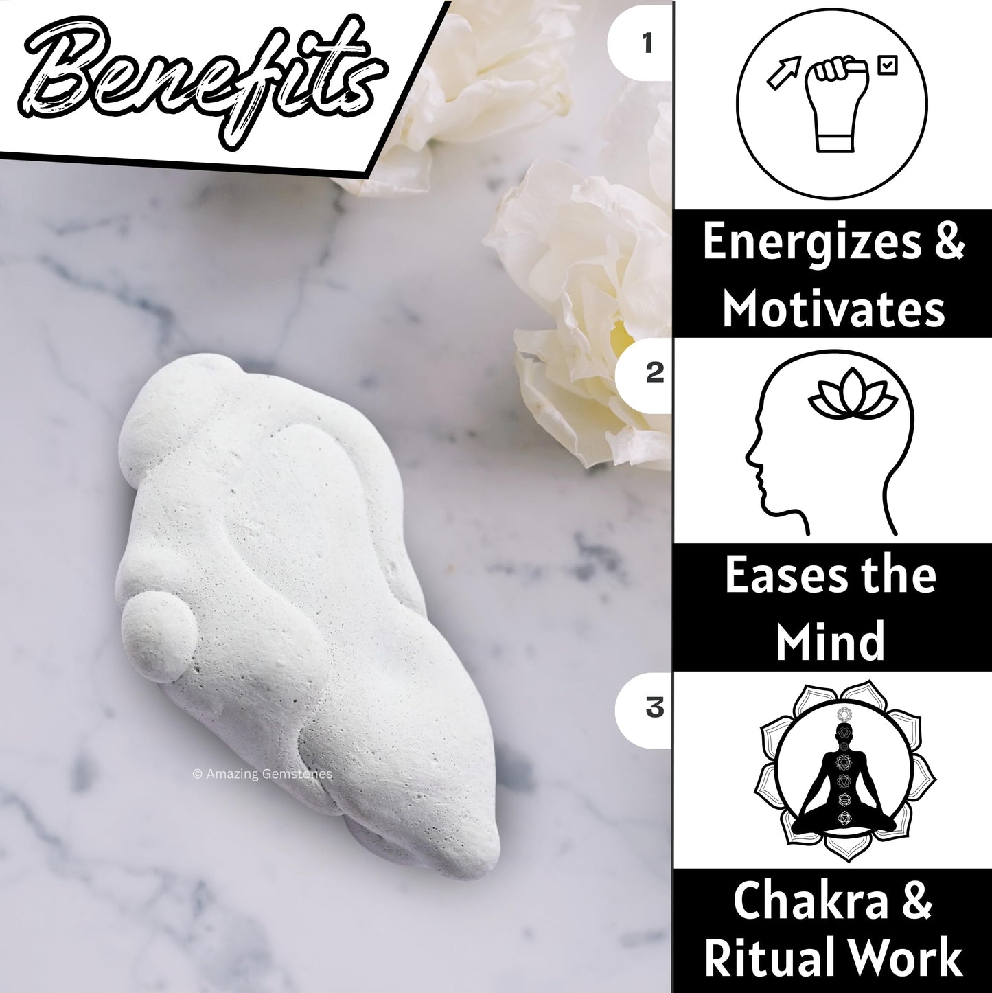 Fairy Stones Crystals and Healing Stones Mineral Specimen - Premium Menalite Goddess Gem Stones for Spiritual Growth - Healing Crystals Geodes Clusters for Meditation, Chakra Balance, and Energy (M)