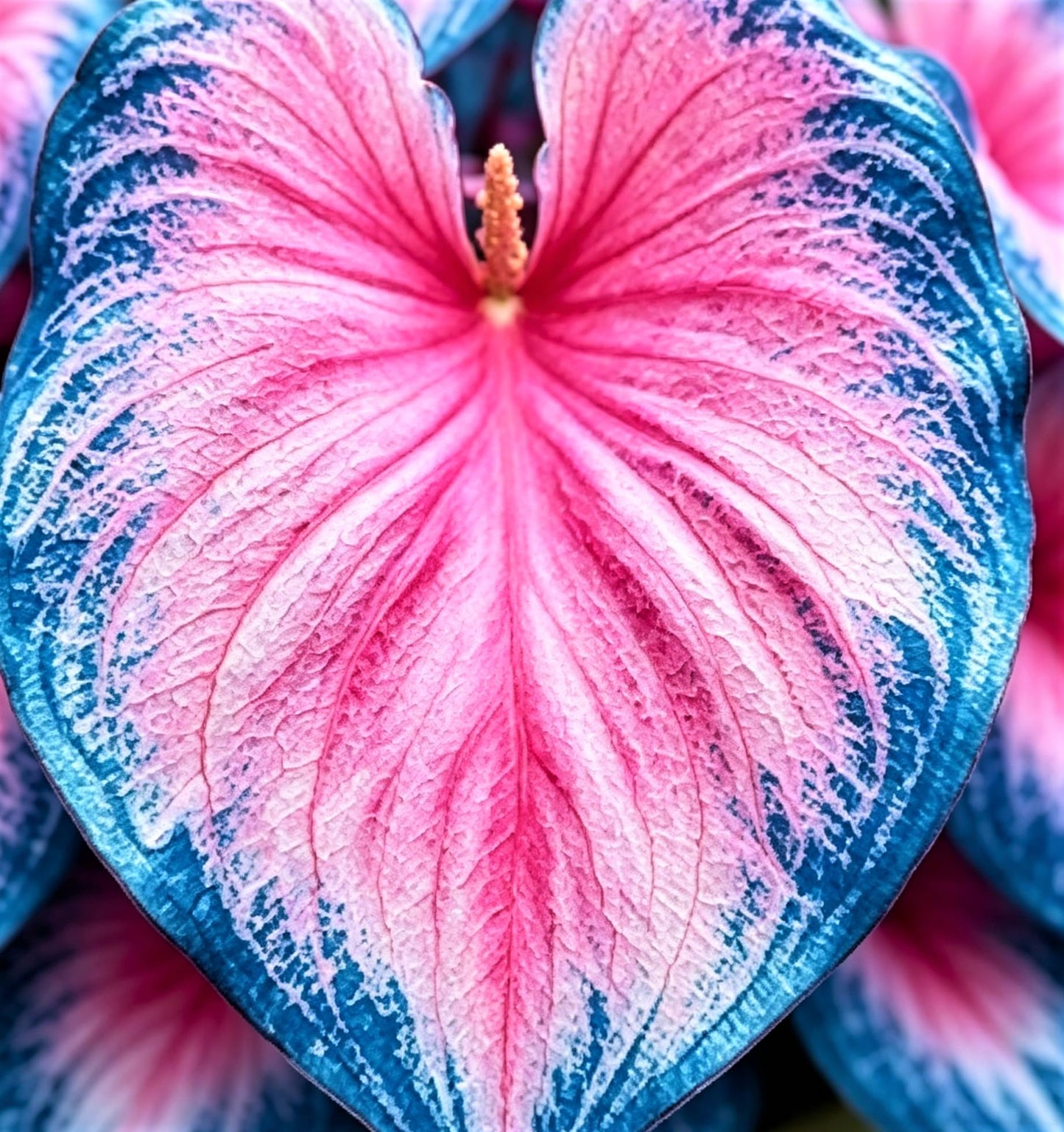 Caladium Seeds, Elephant Ear, 500+ Perennial Plant Seeds, Stunning Colorful Heart-Shaped Leaves - Fast Growing, for Pots, Planters, Gardens & Landscaping (Blue)