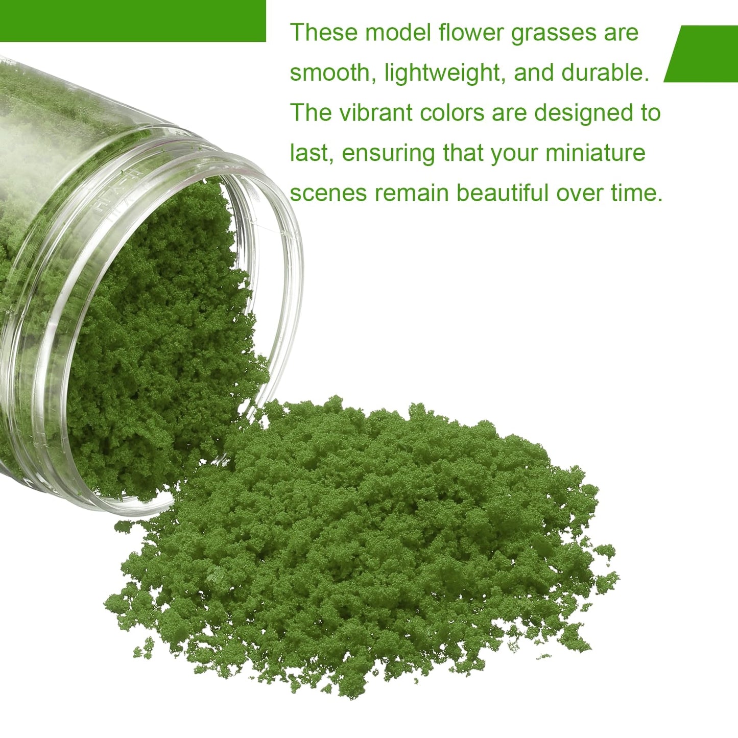 CoCud Model Flower Grass, 185ml Capacity, Fake Miniature Flower Grass Tree Sponge Green/Yellow - (Applications: DIY Dollhouse Fairy Garden Model Railway Landscape), 2-Pieces