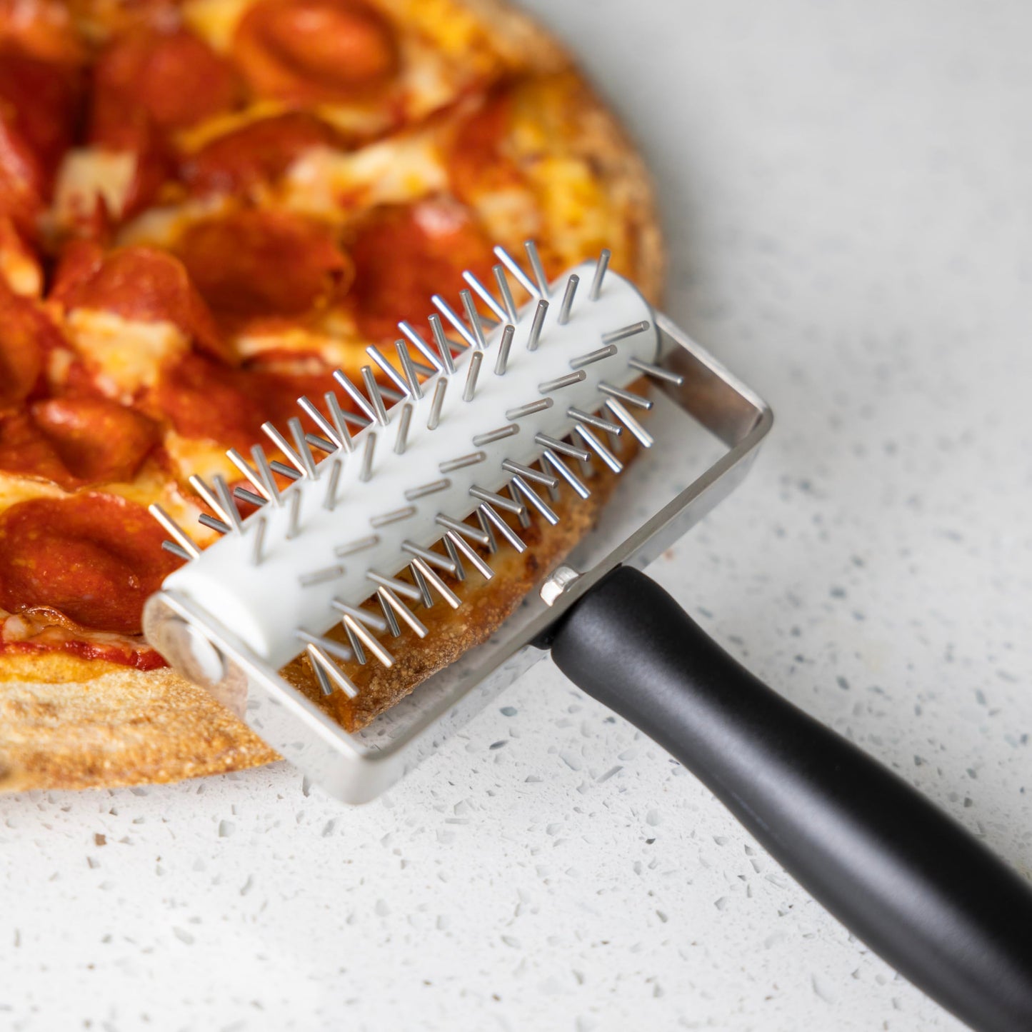 Outset Pizza Dough Docker, 5" x 8" Pizza Accessory That Prevents Bubbles