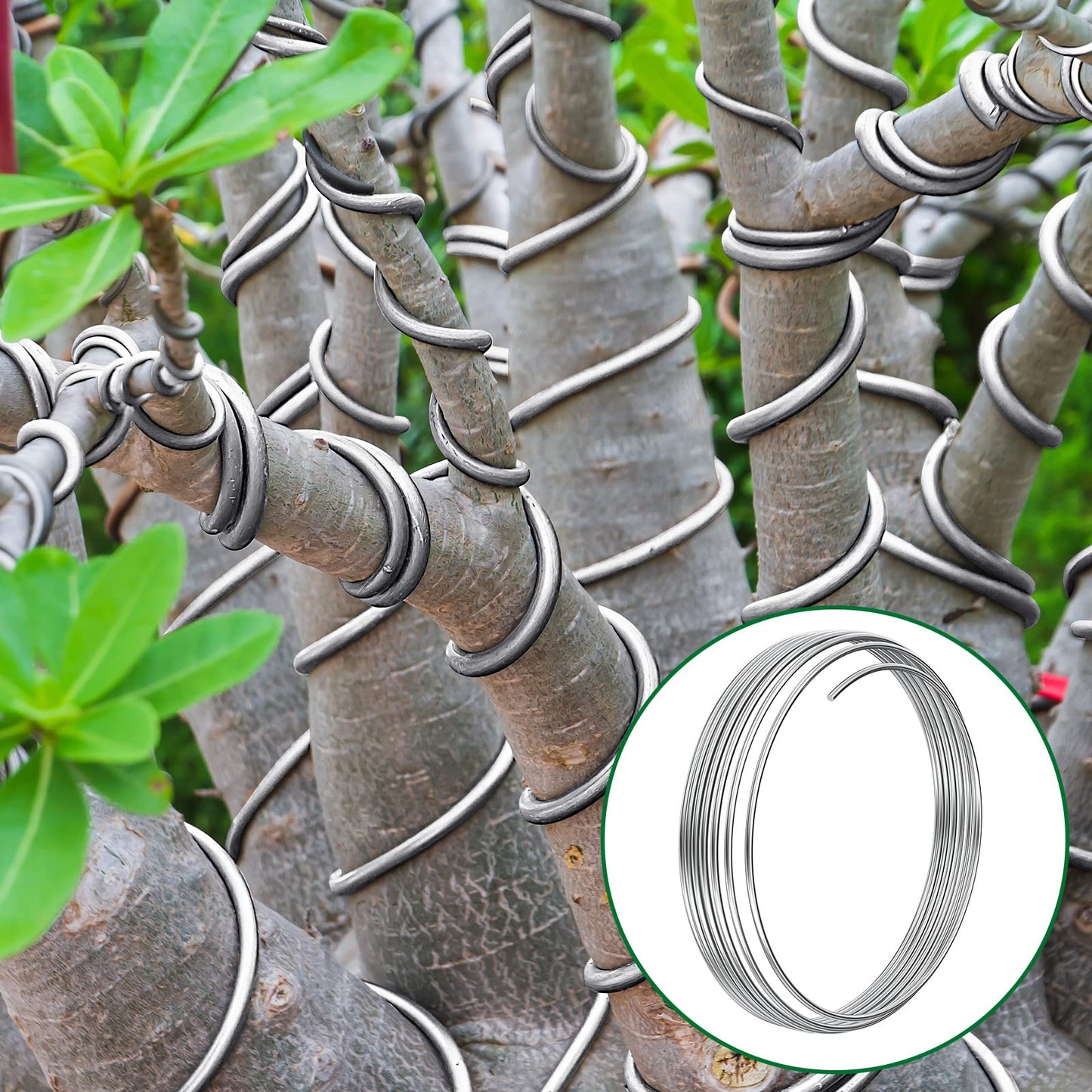 Pelopy Aluminum Wire 1/4 Inch Diameter Metal Wire 60 ft Armature Bendable Armature for Sculpting Dolls Floral Jewelry Making Weaving DIY Crafts, Silver