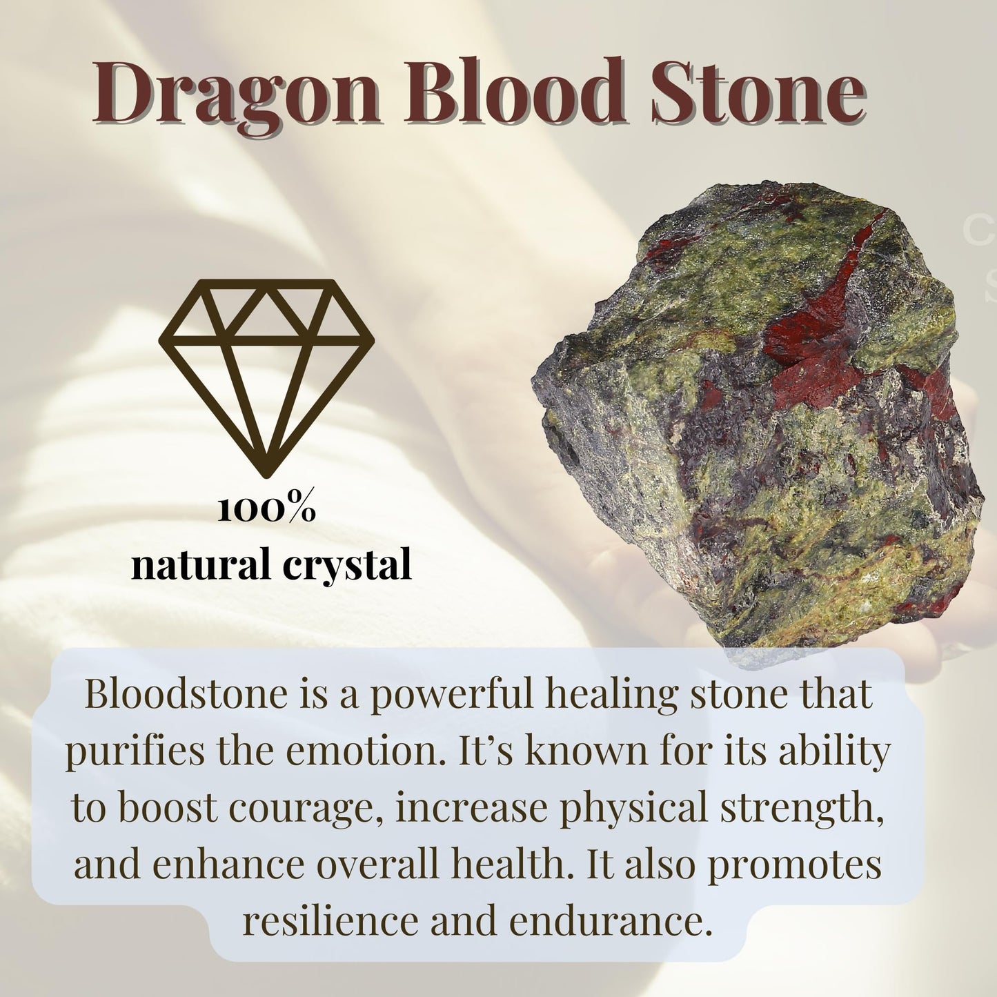 XIANNVXI Dragon Blood Stone 1.8-2.2" Large Raw Crystals and Healing Stones Natural Rough Crystal Rocks for Decor Gifts Tumbling Cabbing Polishing Fountain Rocks 1PCS