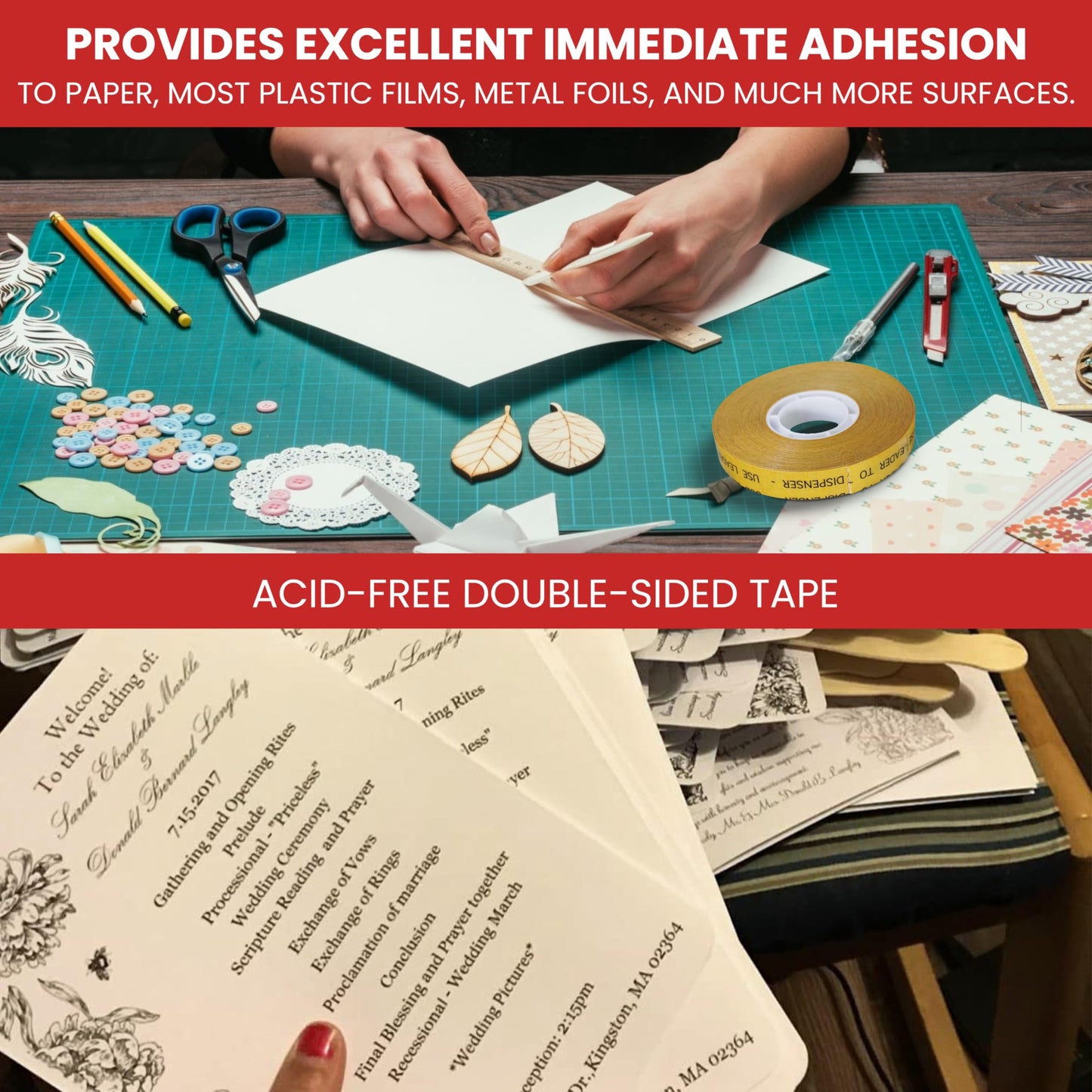 GGR Supplies T.R.U. ATG-7502 ATG Tape (Acid Free Adhesive Transfer Tape): 3/4 in. Wide x 36 yds. (Pack of 12)