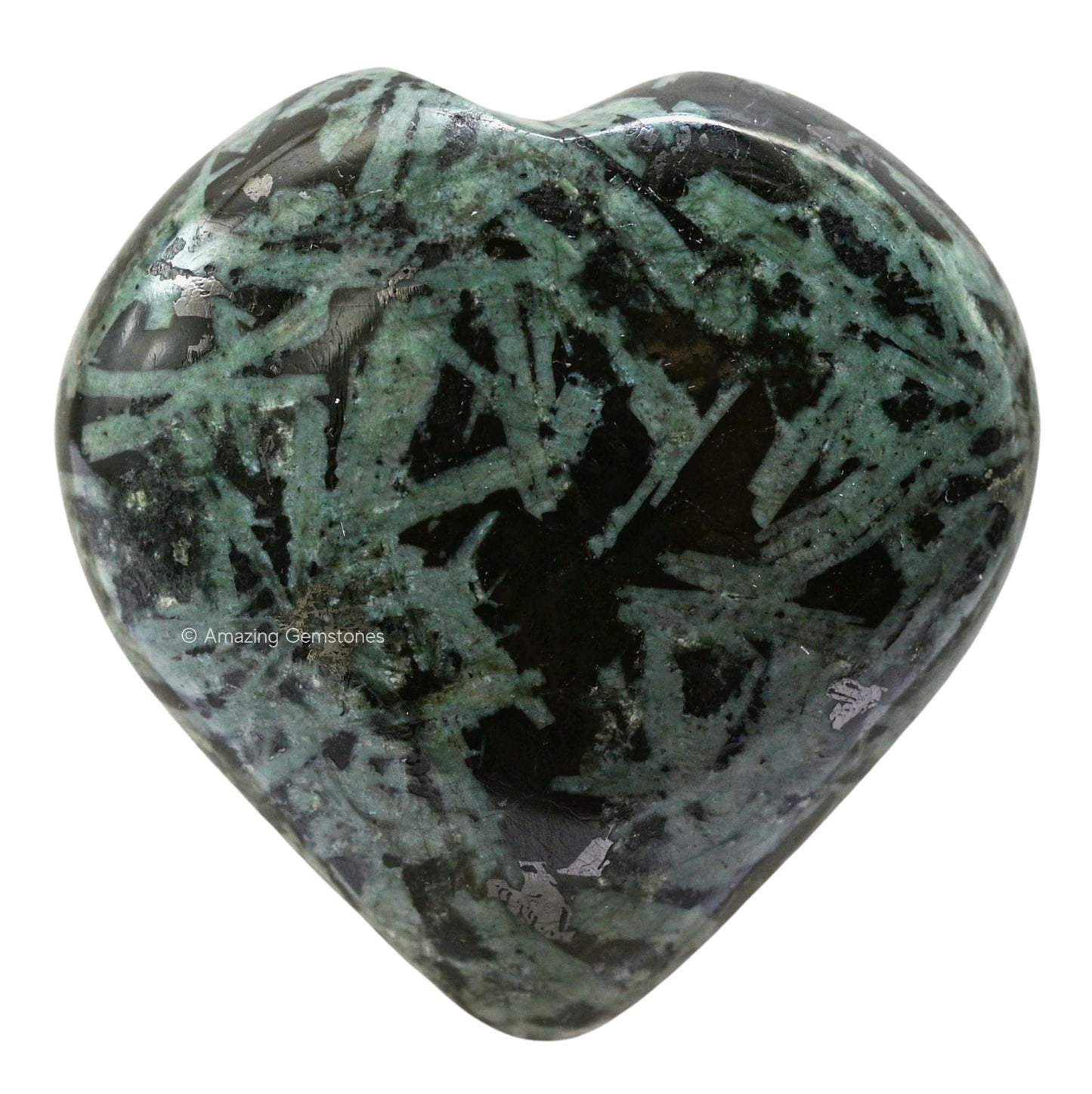 Amazing Gemstone Flower Stone Crystal Heart Palm Stone - Pocket Massage Worry Stone for Natural Body Chakra Balancing, Reiki Healing and Crystal Grid