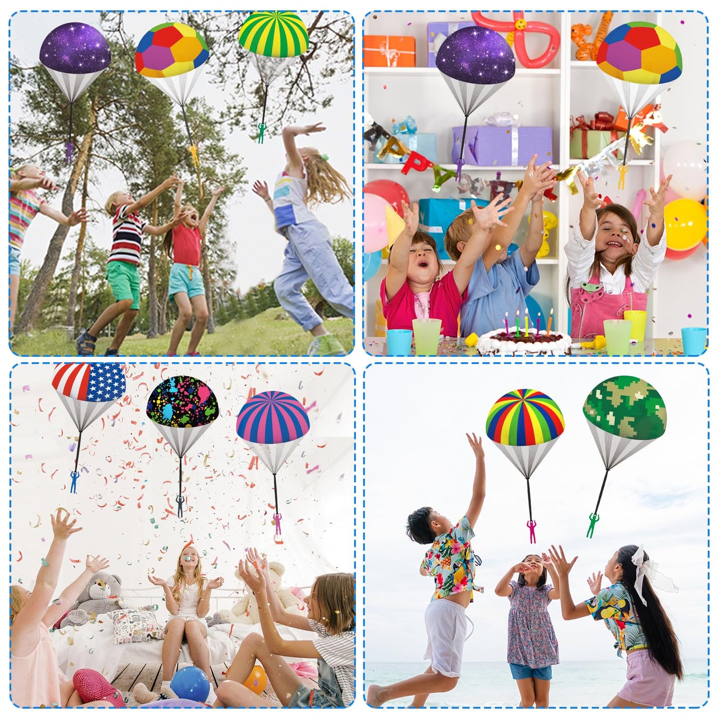 Ynybusi 10 Pcs Parachute Toys for Kids, Cool Outdoor Flying Toys Parachute Men for 3 4 5 6 7 8 9 10 Year Old Boys Kids, Best Easter Basket Stuffers Valentines Gifts Idea 2026 for Kids Party Favors