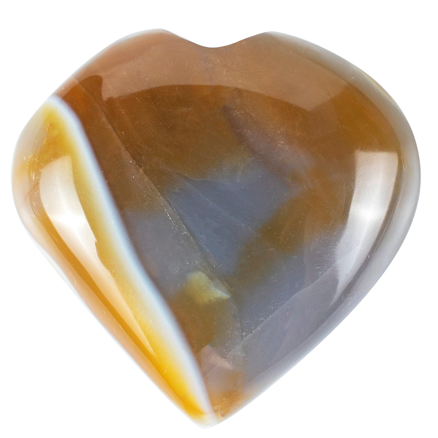 Crocon 50mm Botswana Agate Heart Stone Big Heart Shape Puff Stones Set 450+ Carats Pocket Crystal Healing Tumble Collection Palm Worry Stone Good Luck Charm Meditation Gift Craft Home Decor