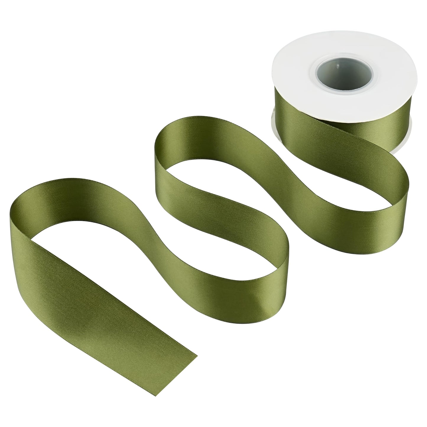 MAYREEL Moss Satin Ribbon 1.5 Inch Thick Double Faced Dark Green Ribbon for Crafts Gift Wrapping Wedding Decor Hair Bows Party Favor Flower Bouquets 25 Yards