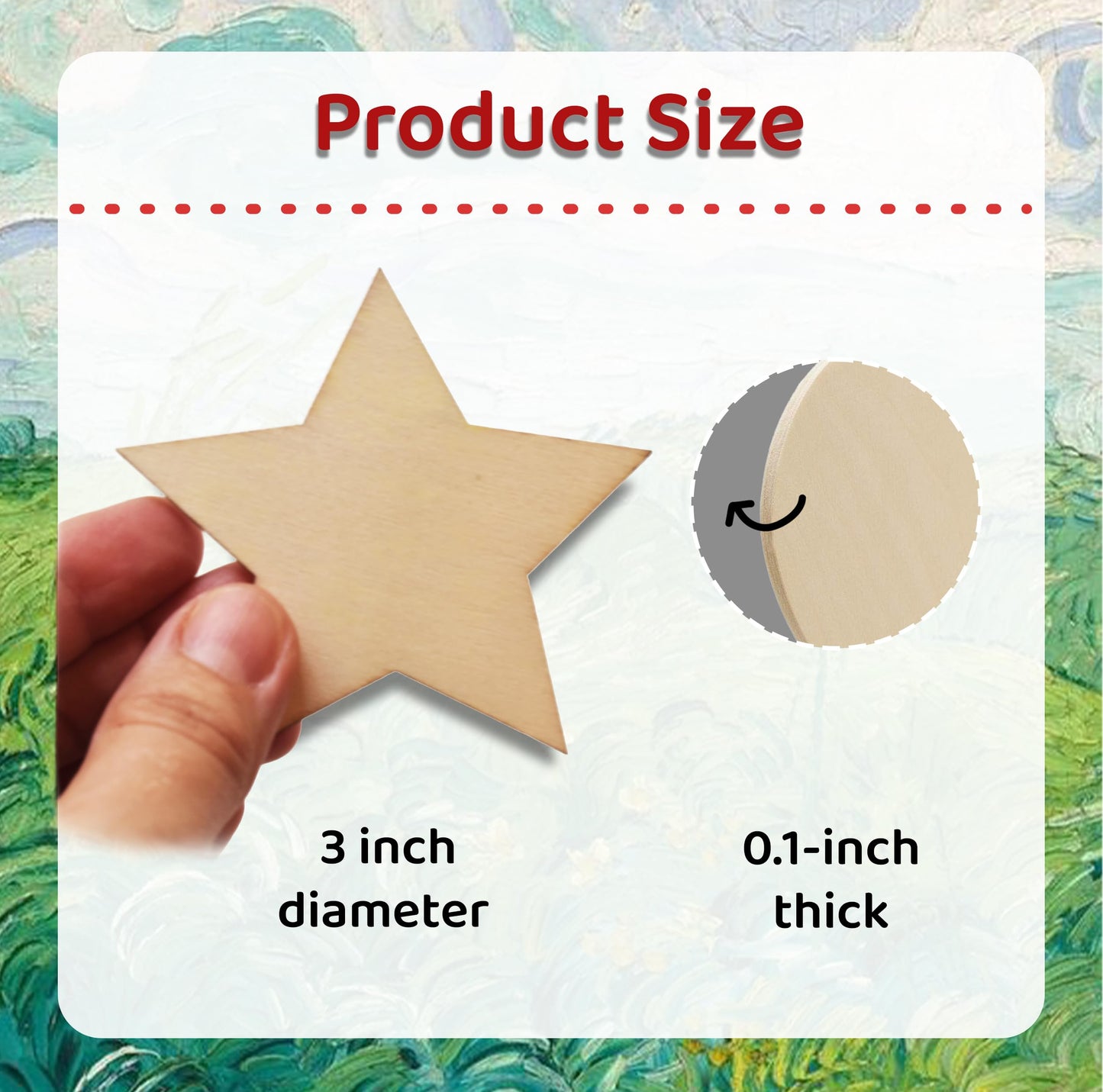 40 Pcs Unfinished Wood Stars 3 inch Wooden Stars Cutouts 0.1'' Thickness Blank Natural Wood Slices Wooden Cutout Tiles for Christmas DIY Crafts Paint Burning Engraving Carving Coaster Staining