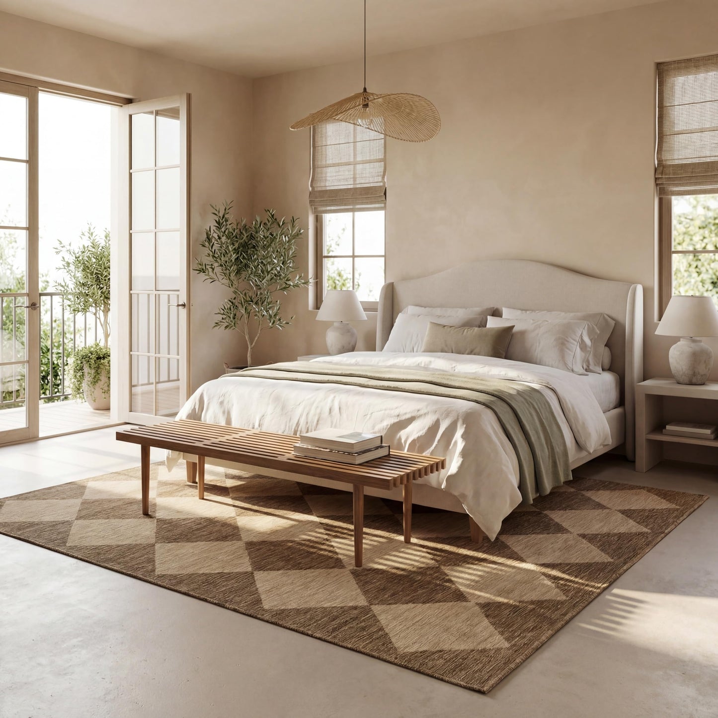 nuLOOM Outdoor Performance Collection Sabina Brown/Ivory, 8' x 10', Soft and Cozy, High Traffic, Stain Resistant, Easy Clean, Durable Area Rug for Indoor/Outdoor Patio, Deck, Porch, Garden, Courtyard
