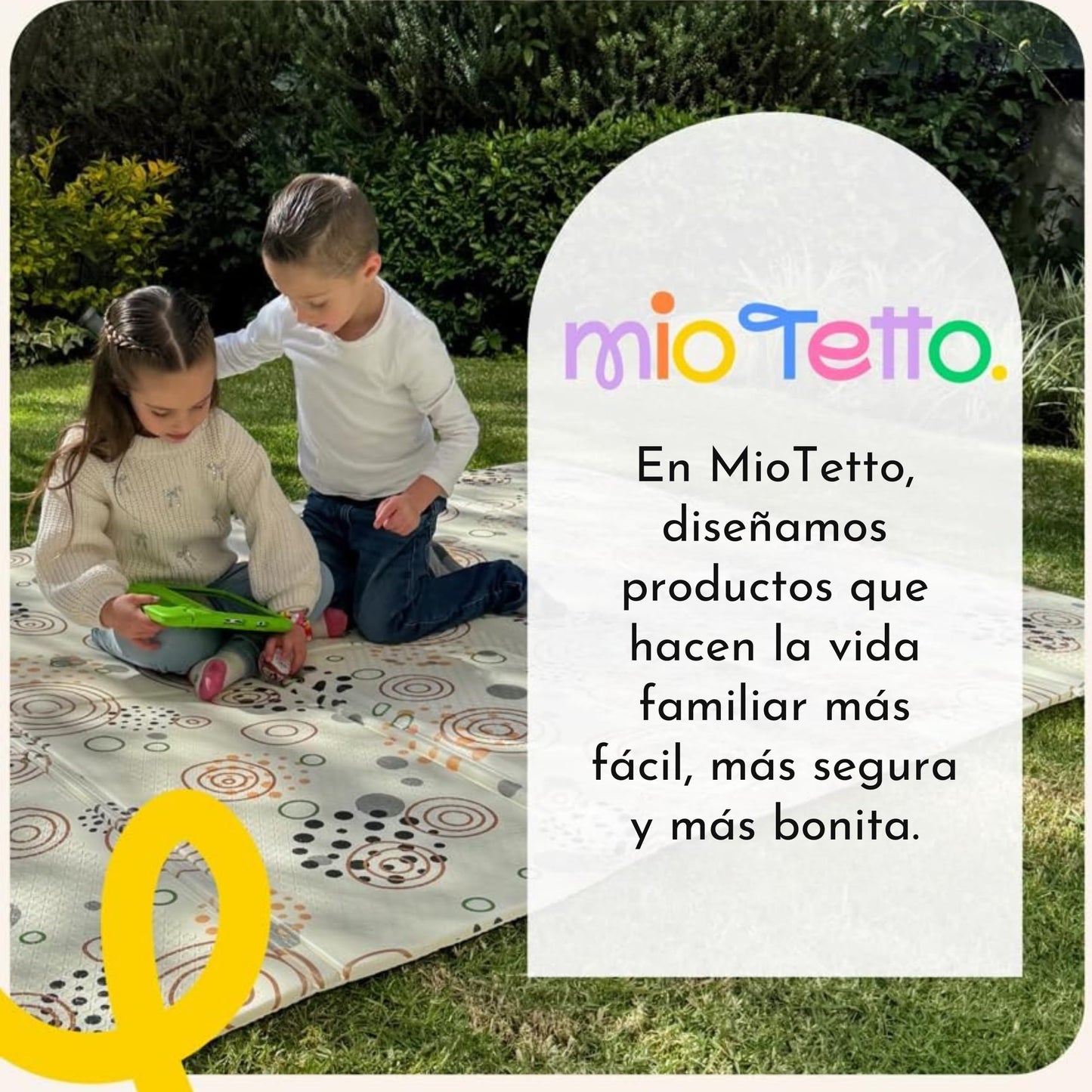 Miotetto Foldable Baby Play Mat – 78"x59" Non-Toxic, Reversible, Waterproof, Portable Baby Mat for Floor, Foam mat for Easy Storage & Travel, Large playmat for Kids, Floor mat for Any Playroom