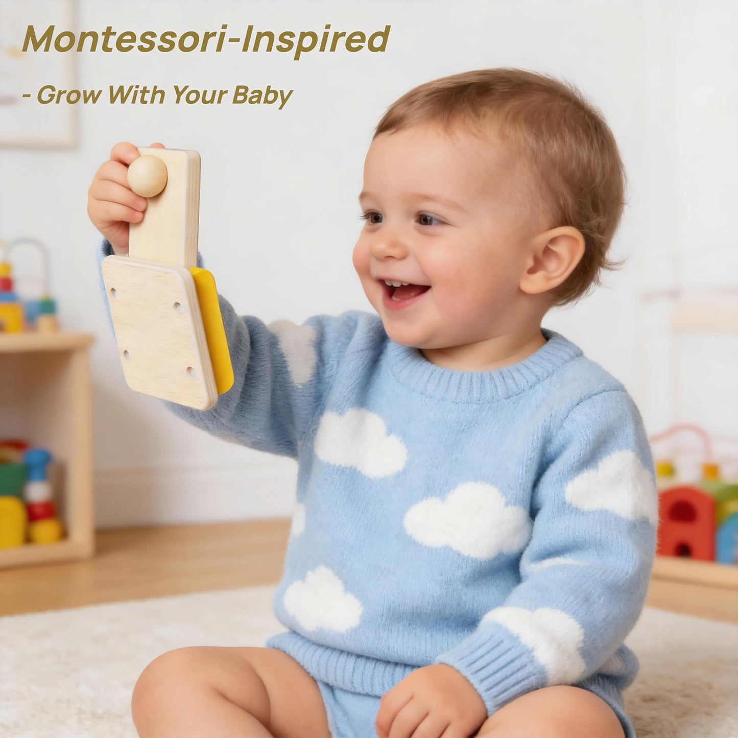 Itainq Busy Board for 1 Year Old, Montessori Toys for Toddler 1-3, Boys Girls Birthday Gifts