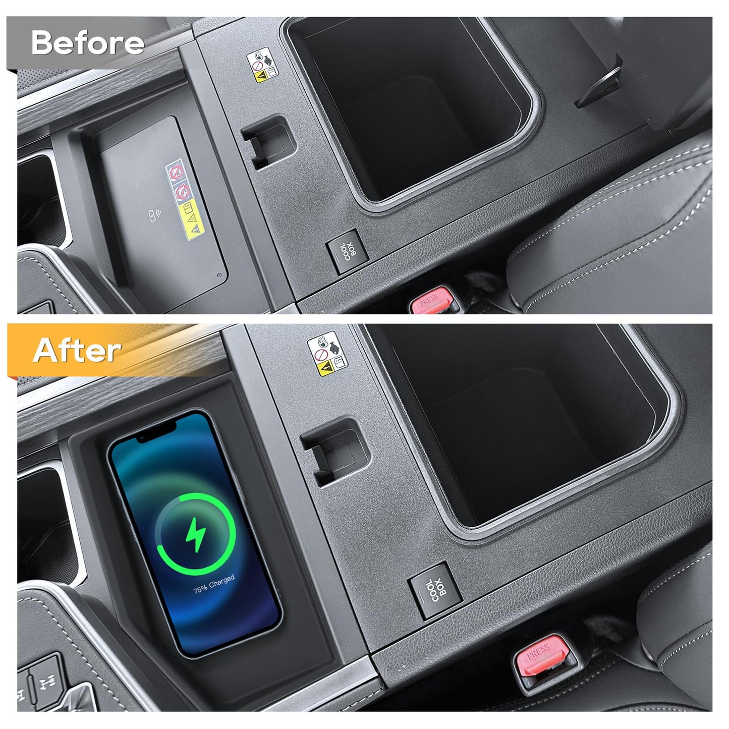 GX 550 Silicone Pad Center Console Wireless Charging Pad Mat for 2024 2025 GX 550 Non-Slip Pad GX550 Liner 2024 2025 GX 550 Accessories GX 550 Center Console Liner[Not for Cool Box Model]