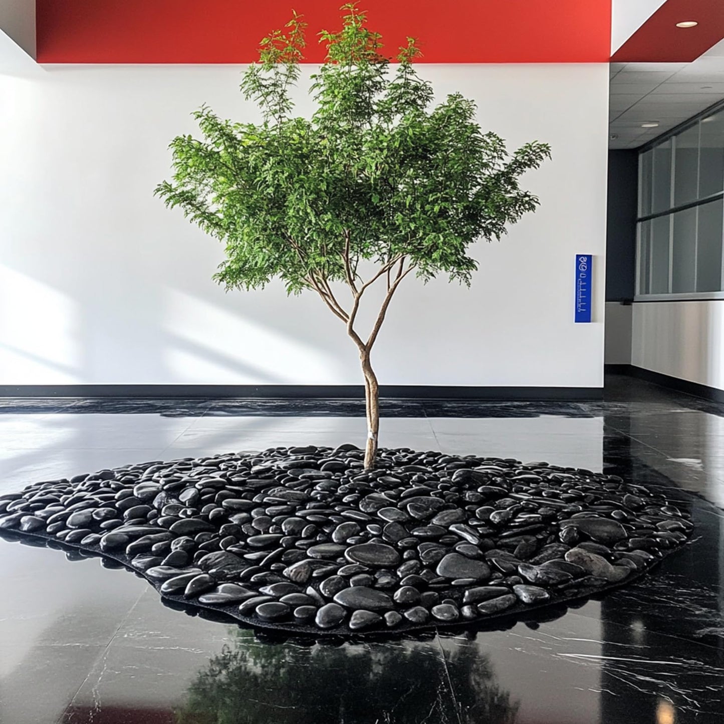 LOOIOOJ 40 lbs Black River Rocks - Large Polished Black Pebbles for Plants & Garden Decorative Stones，2-3" Polished Pebbles for Landscaping, Fish Tanks, Flower Pots, Water Fountains