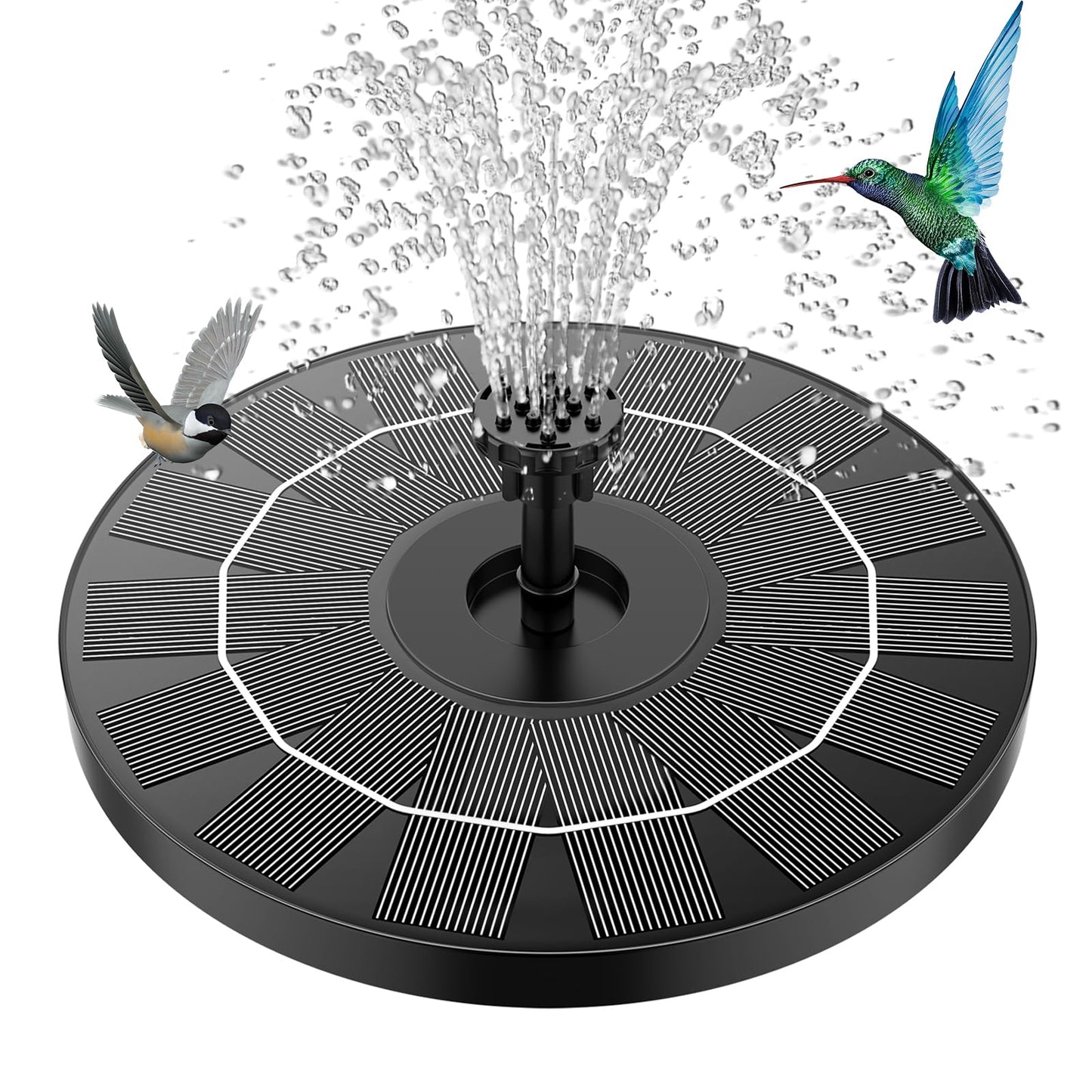 3.5W Solar Fountain for Bird Bath, Solar Water Fountain with Multiple Nozzles, 2026 New Solar Water Pump for Garden, Pond, Pool, Fish Tank and Outdoor