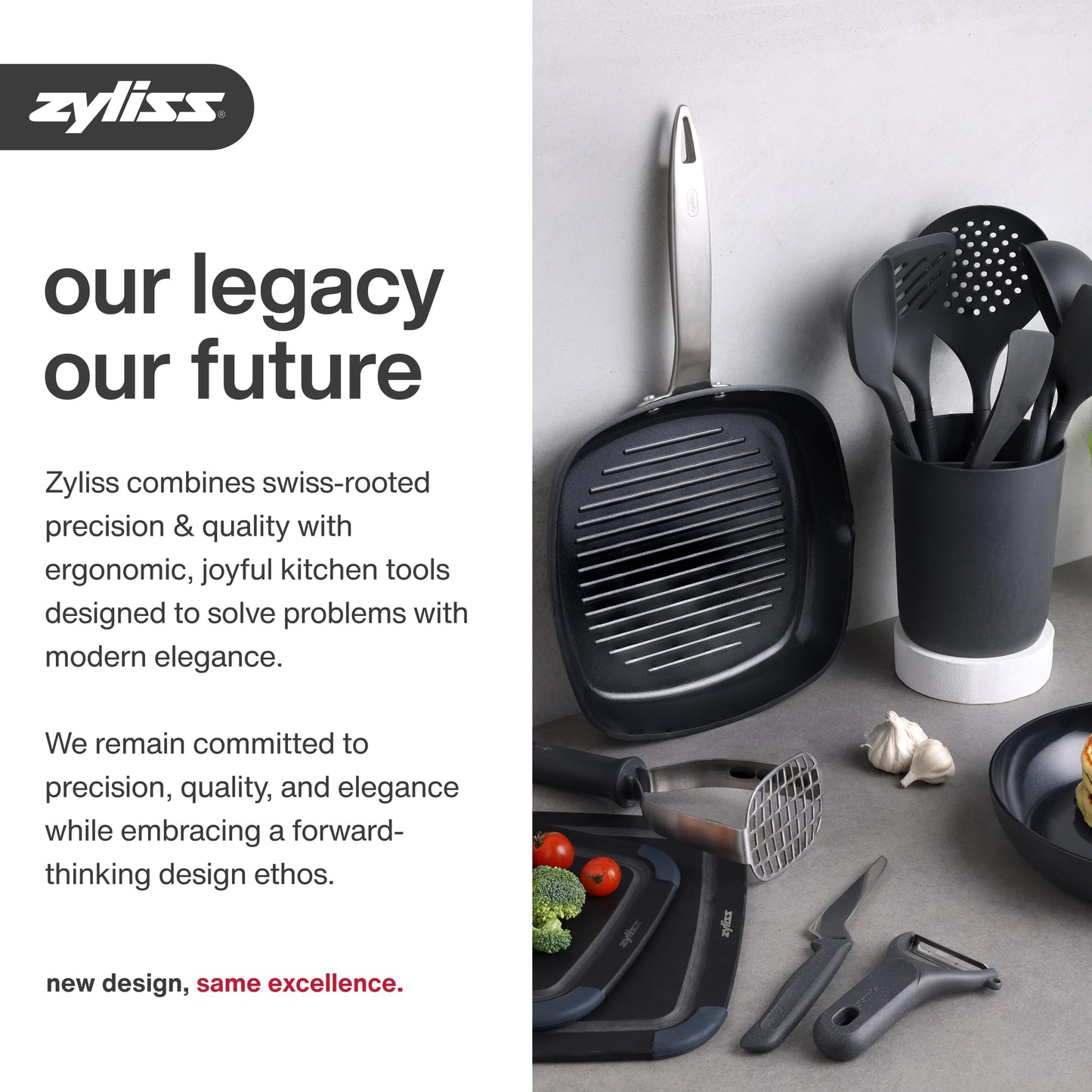 Zyliss Susi 3 Garlic Press - Aluminium Press with Built-In Cleaning Tool - Garlic Crusher, Mincer & Peeler for Unpeeled Cloves