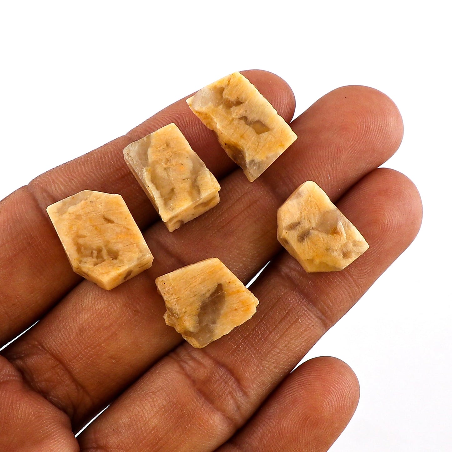 CRYSTALINES 5pcs Wholesale Natural Raw Amazonite Gemstone, Untreated Rough Stone, Bulk Loose Supplies, DIY Crafts, Jewelry Making, Chakra Healing Crystals, Birthstone, Gem Collection, AAA Grade