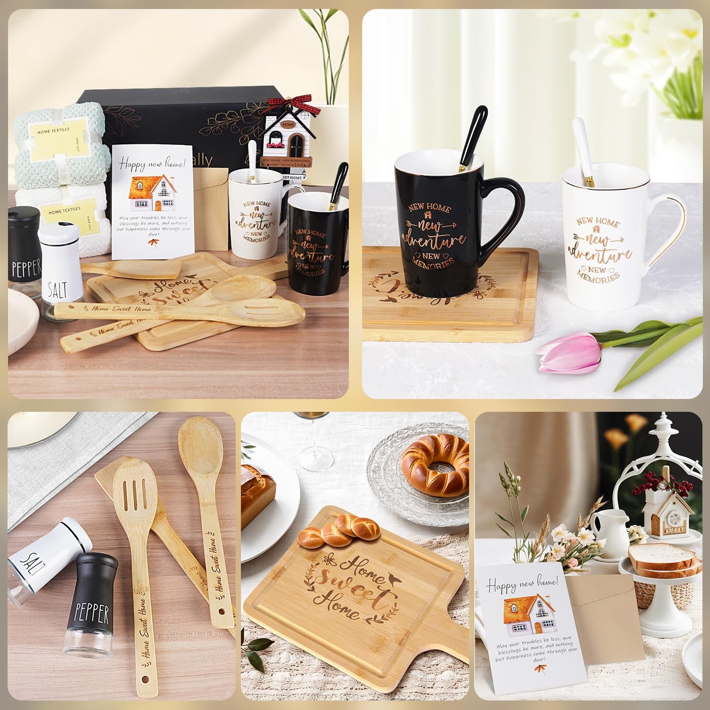 House Warming Gifts New Home,13 Pcs New Home Gift Ideas Basket,Personalized Housewarming Gifts for Homeowners,Closing Gifts for Home buyer,Couples Women,Men
